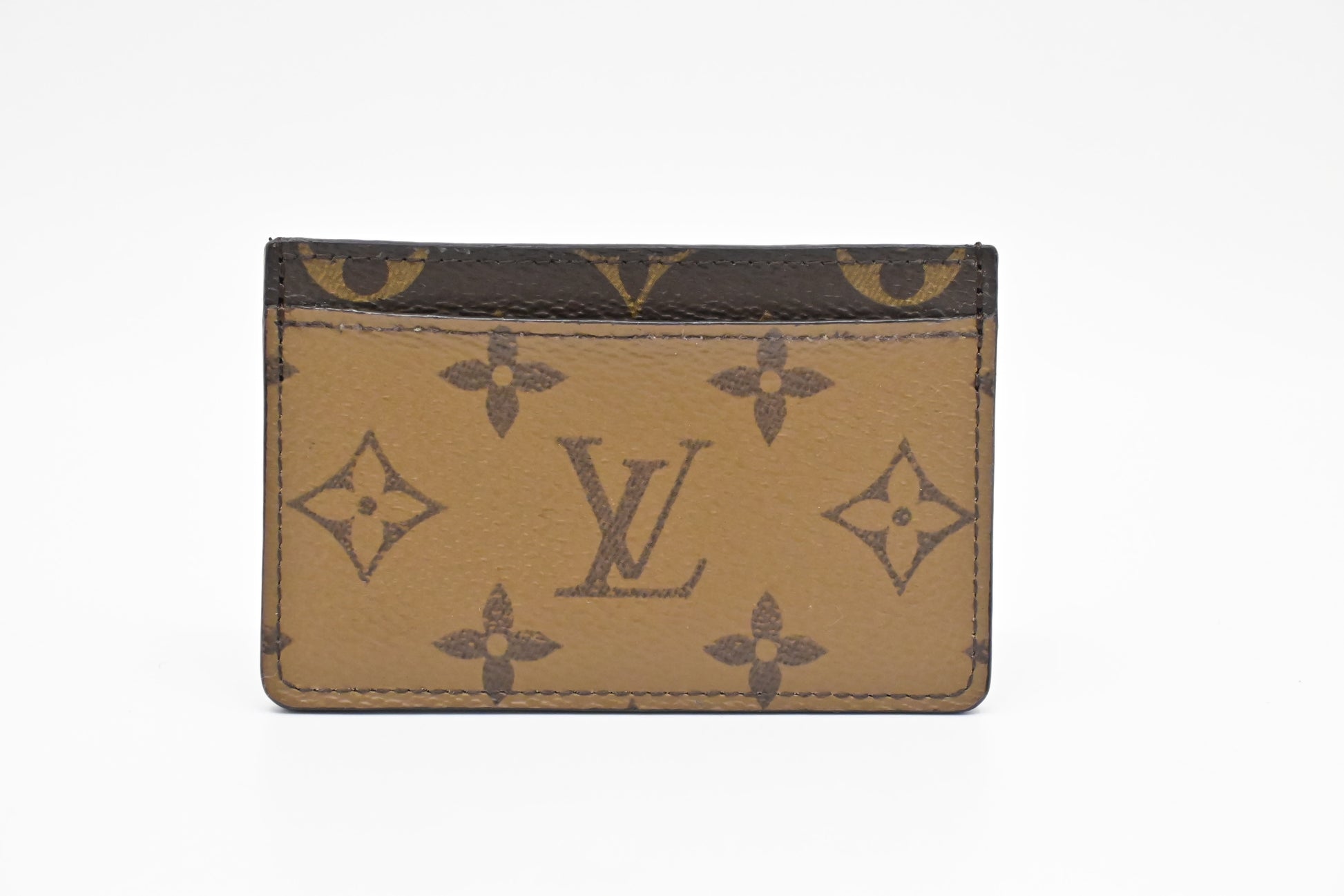 Louis Vuitton Card Reverse Monogram Canvas Wallet Case