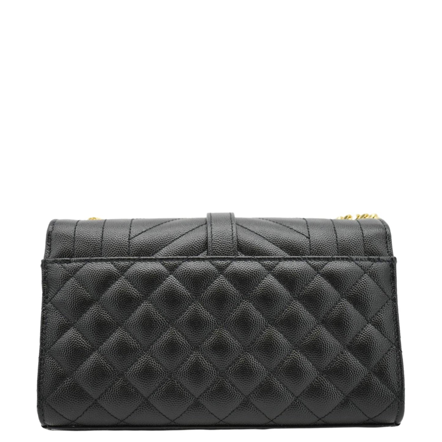 YSL Saint Laurent Envelope Crossbody Bag Leather Black Small
