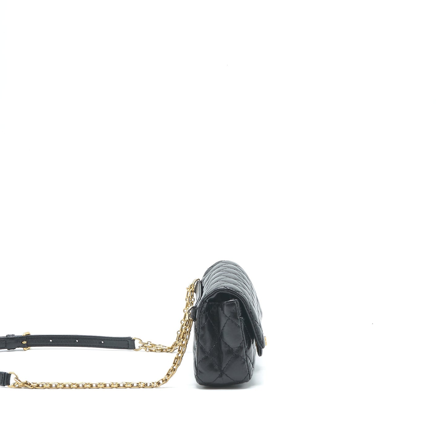 Chanel 2.55 Reissue waist Belt GHW Black Black Shw