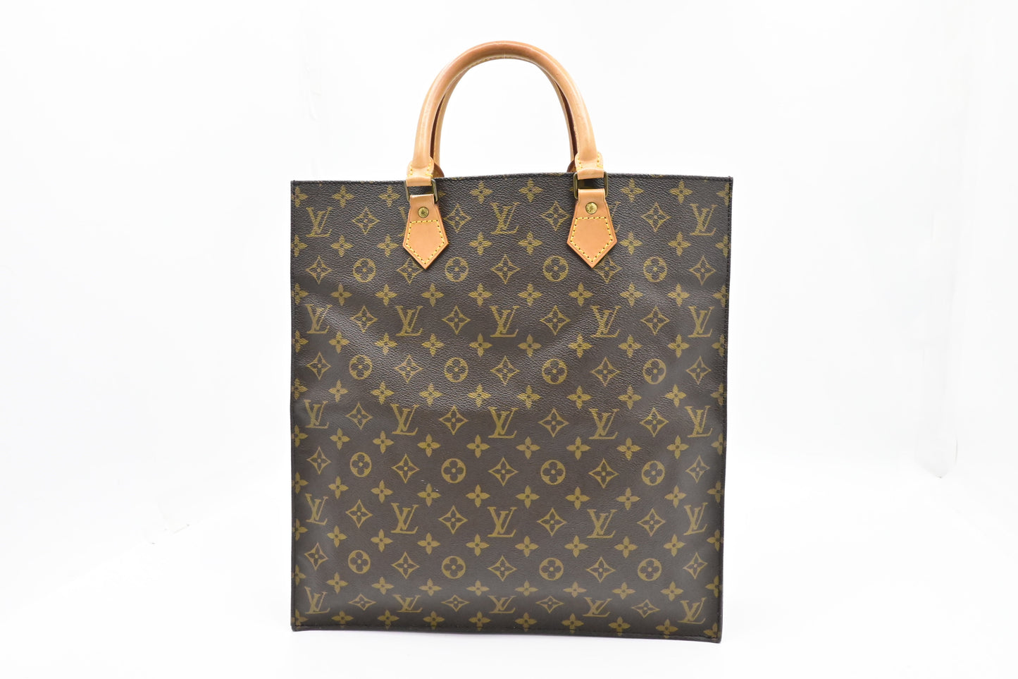Louis Vuitton Sac Plat Monogram Canvas Handbag Canvas 2