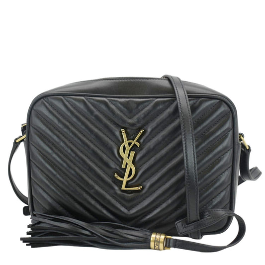 YSL Saint Laurent Yves Lou Camera Chevron Crossbody Bag Leather Black Camera Bag 13