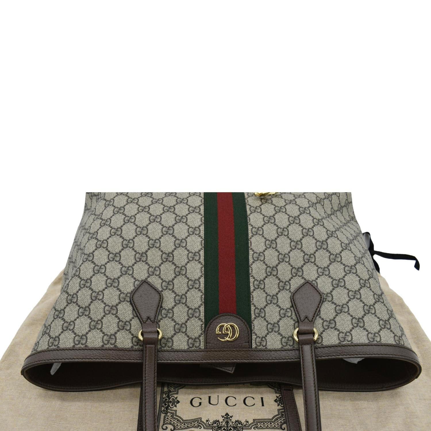 Gucci Ophidia Supreme Tote Shoulder Bag Beige Medium Tote 631686