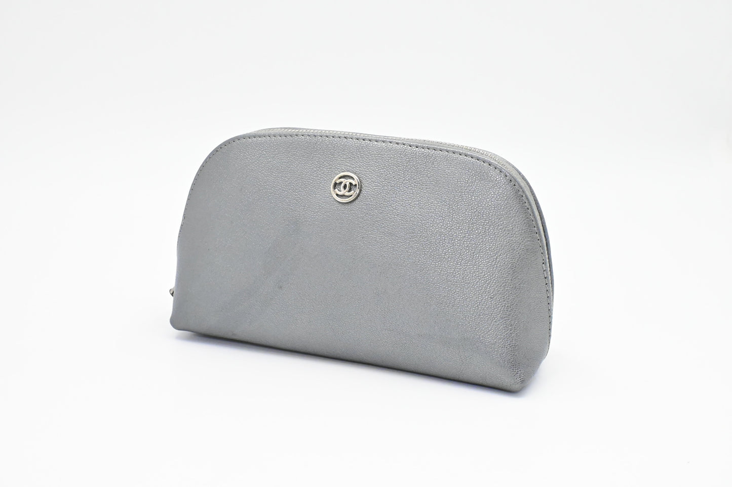 Chanel Grey Leather Handbag