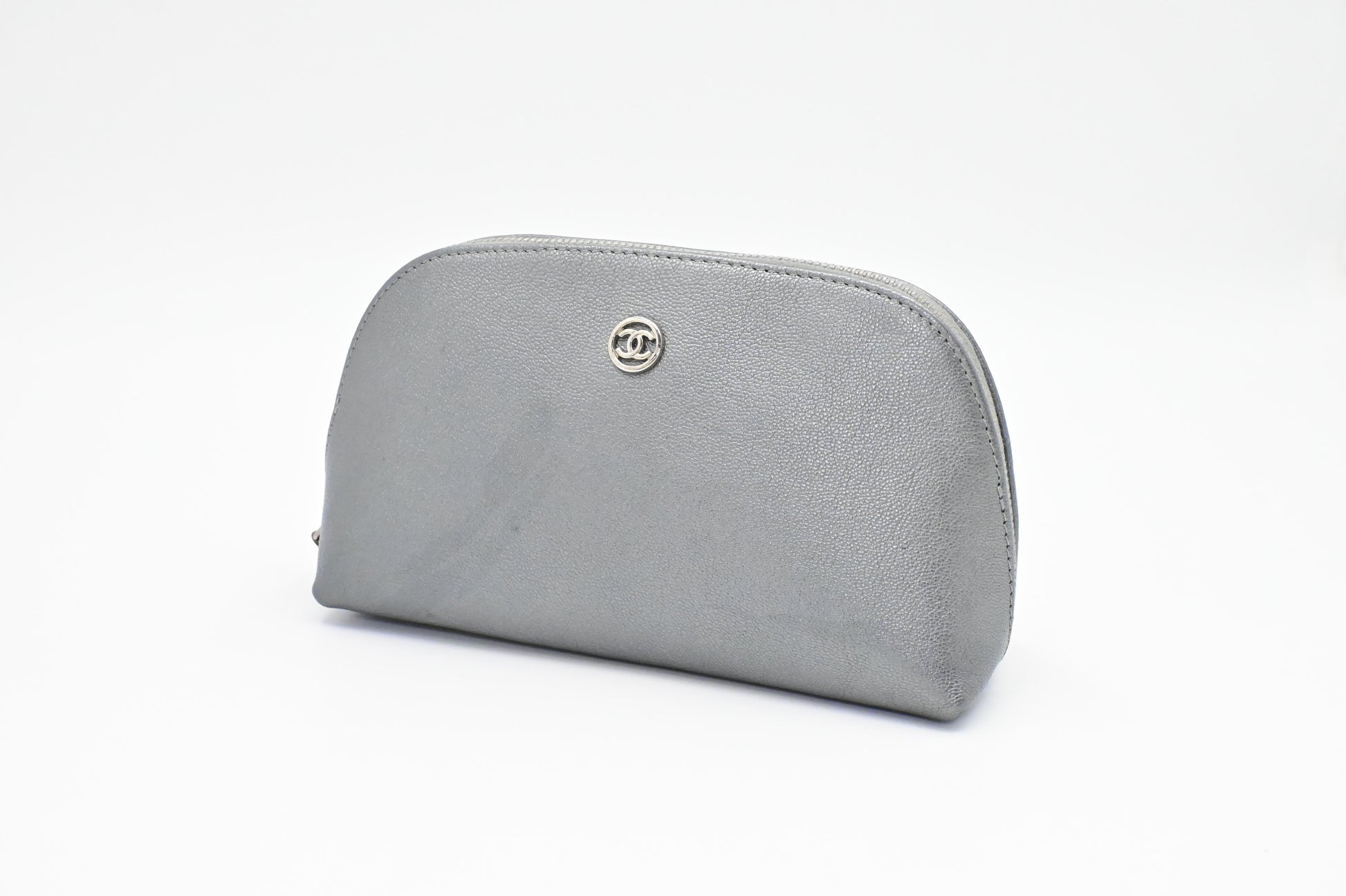Chanel Grey Leather Handbag