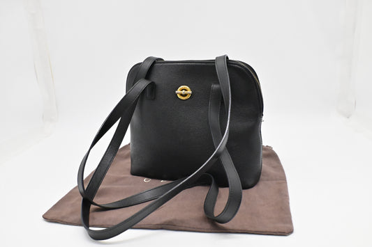 Celine Shoulder Bag In Leather Black