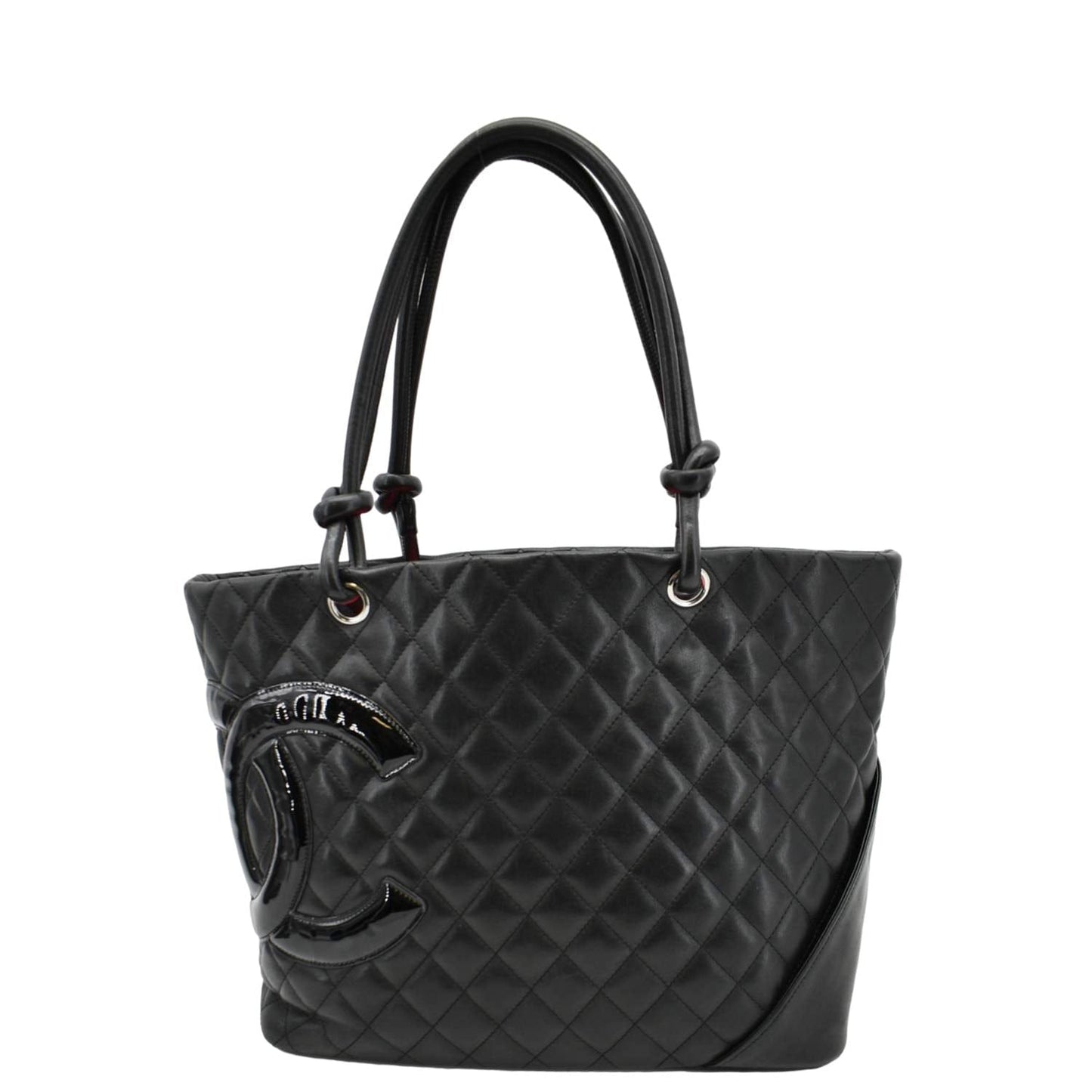 Chanel Cambon Ligne Quilted Leather Black Travel Bag
