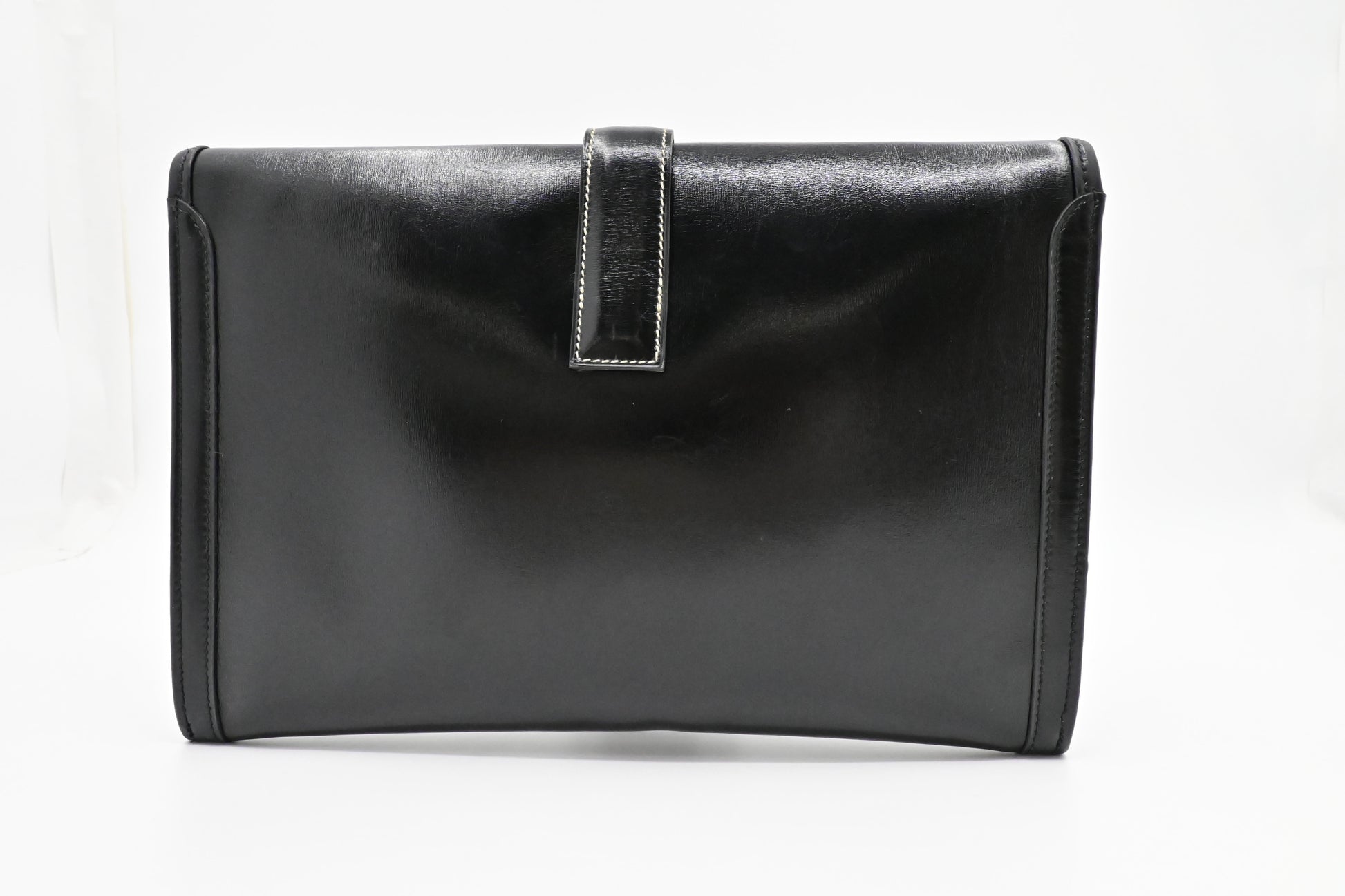 Hermes Jige Elan Pm In Box Handbag Leather Black Travel Bag