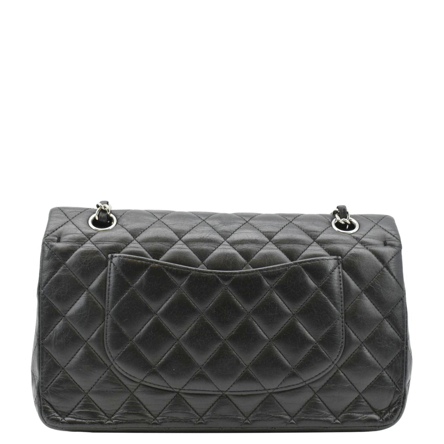 Chanel Classic Double Flap Quilted Leather Black Travel Bag Bag 6
