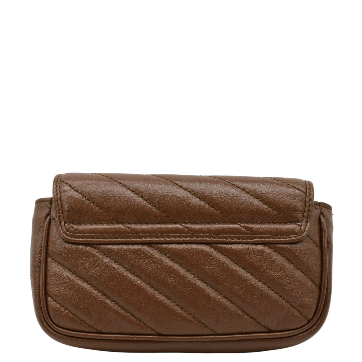 Gucci Marmont Super Mini Shoulder Bag Leather Matelasse