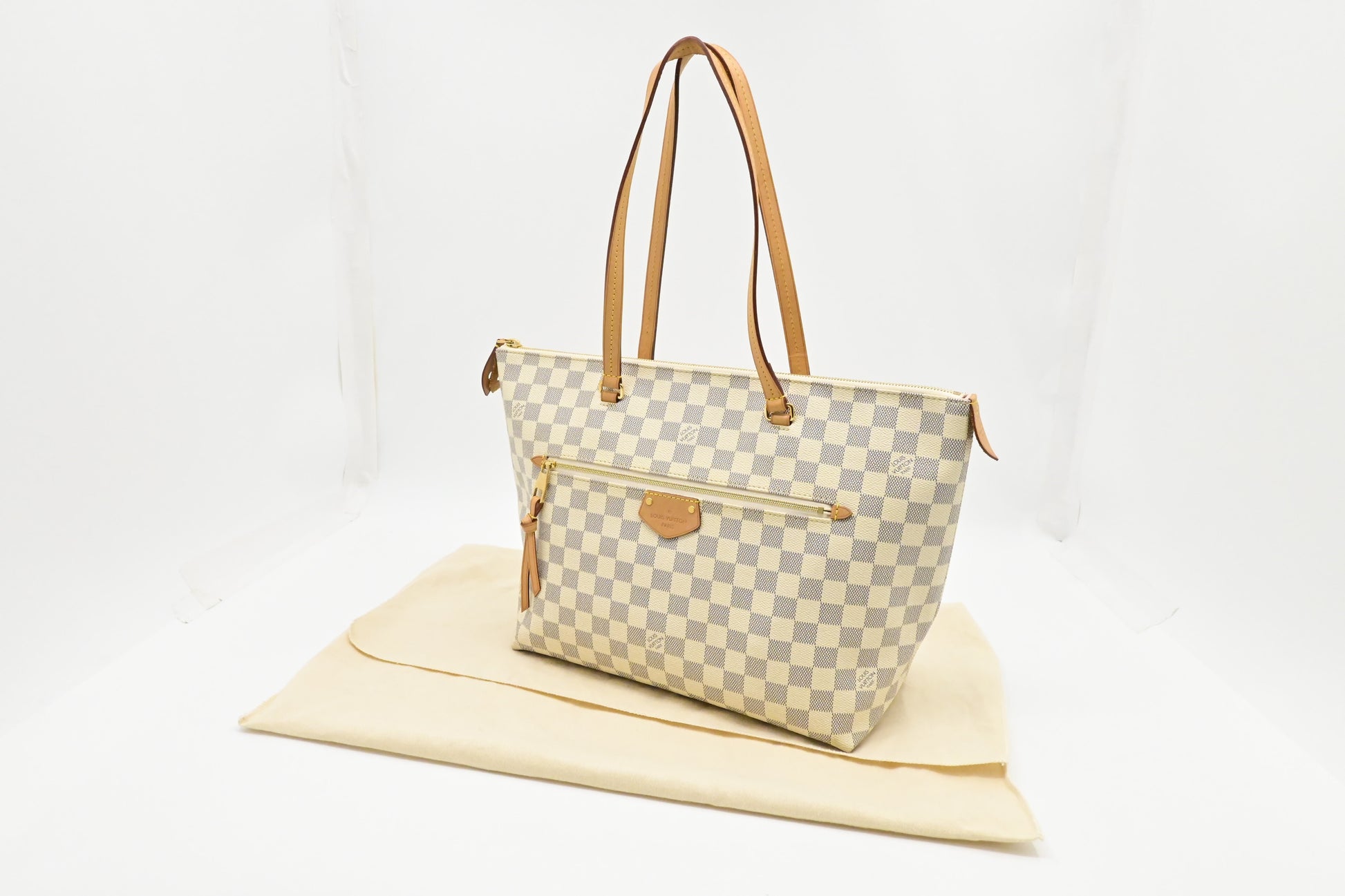 Louis Vuitton Lena MM Damier Azur Canvas Handbag