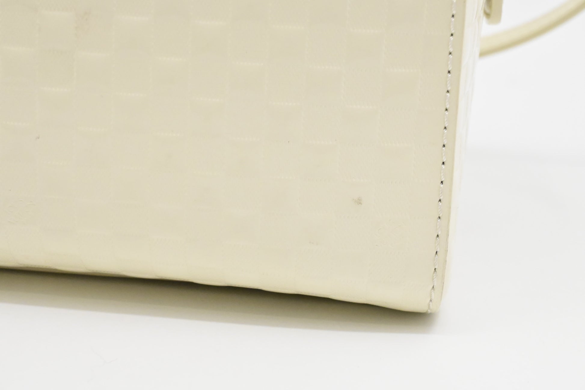 Louis Vuitton Speedy Cube Facette White Leather Damier Handbag