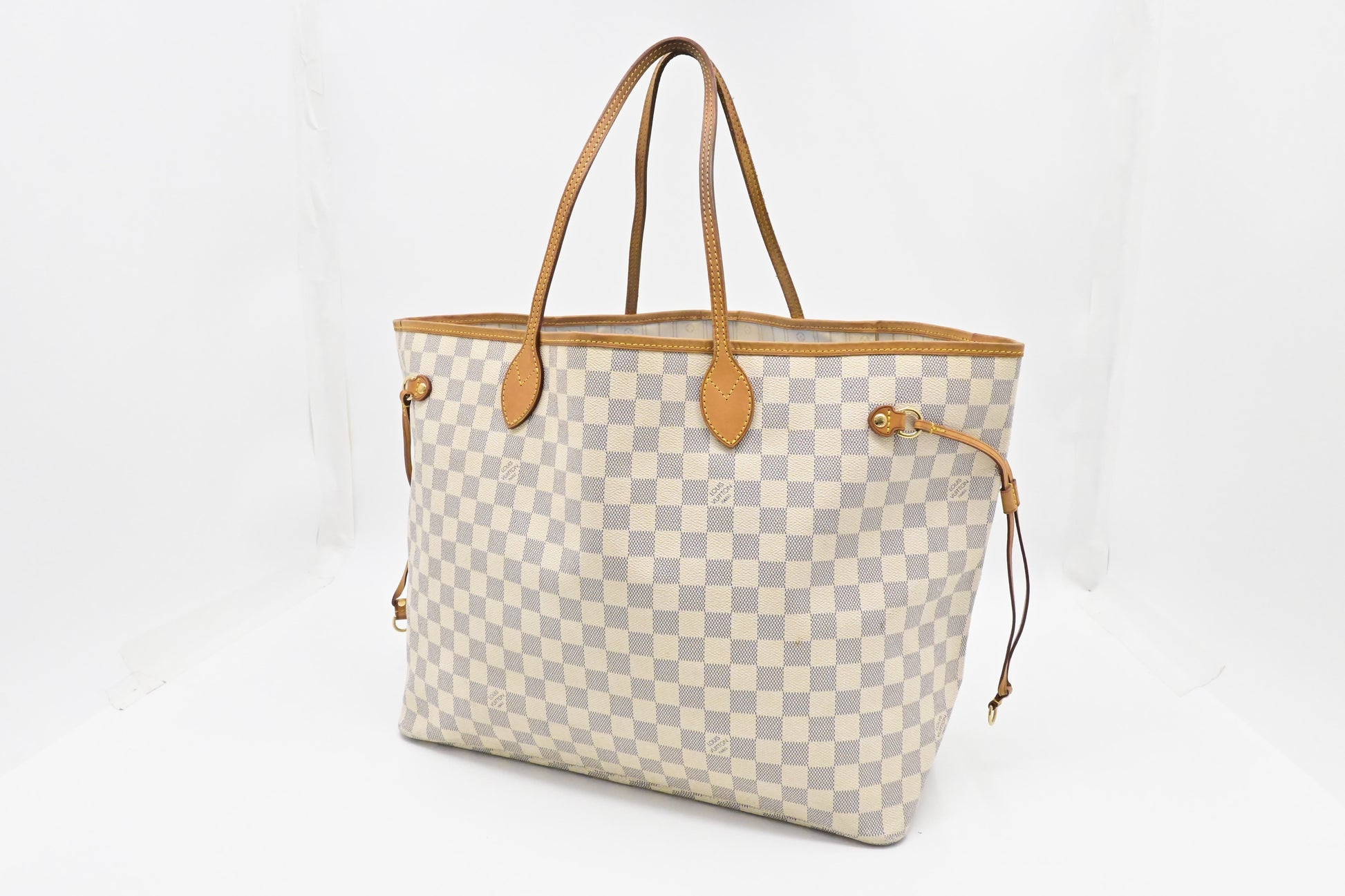 Louis Vuitton Neverfull GM Azur Damier Canvas Tote Bag