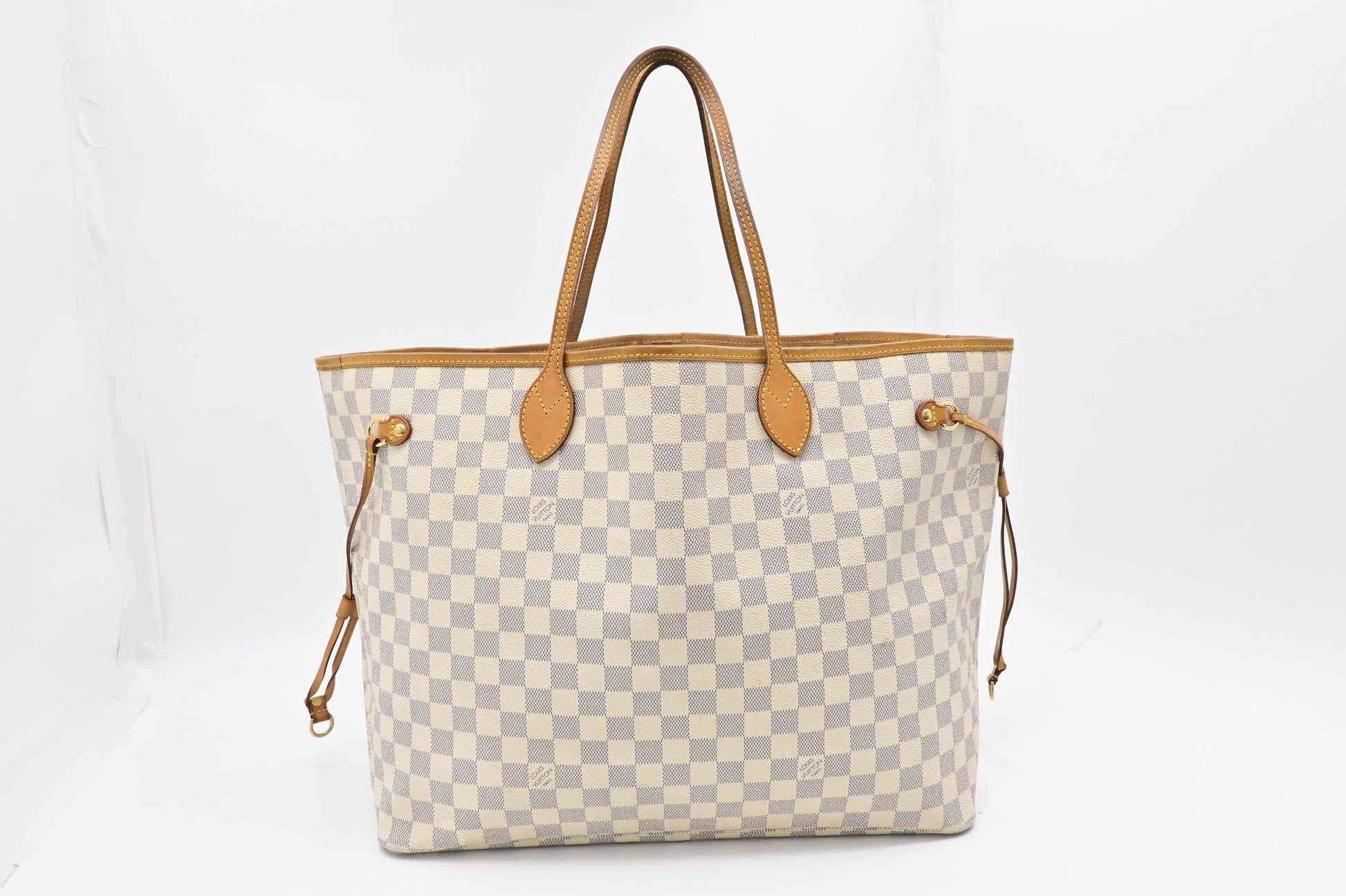 Louis Vuitton Neverfull GM Azur Damier Canvas Tote Bag