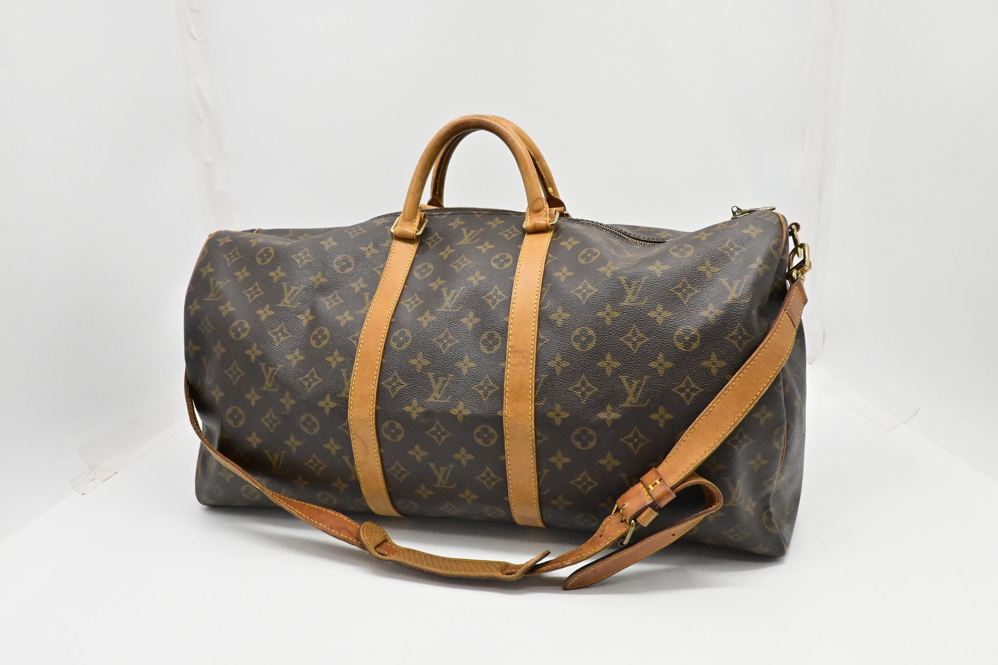 Louis Vuitton Keepall 55 Bandouliere Monogram Canvas Travel Bag Canvas 3