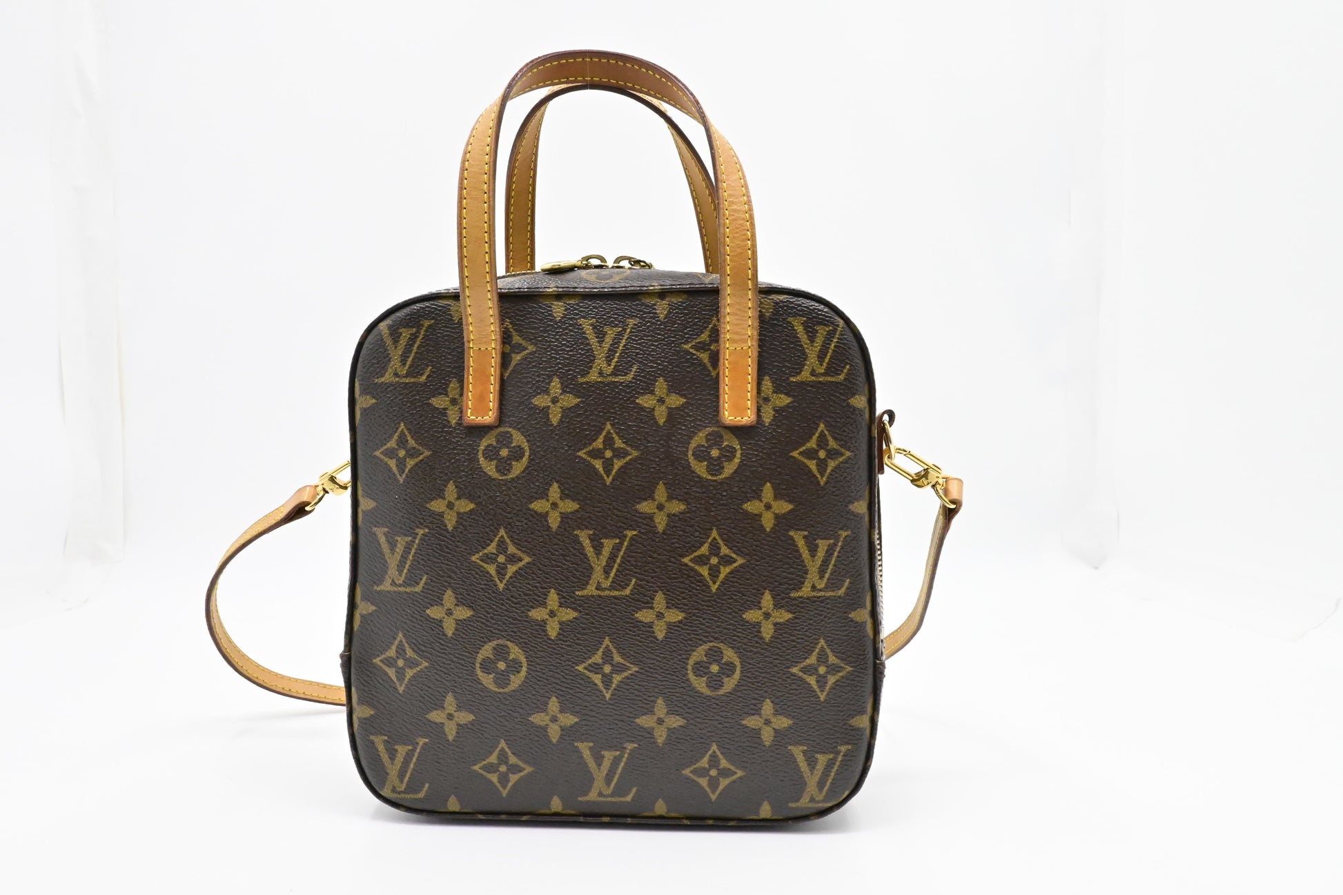 Louis Vuitton Spontini Monogram Canvas Handbag Canvas 1
