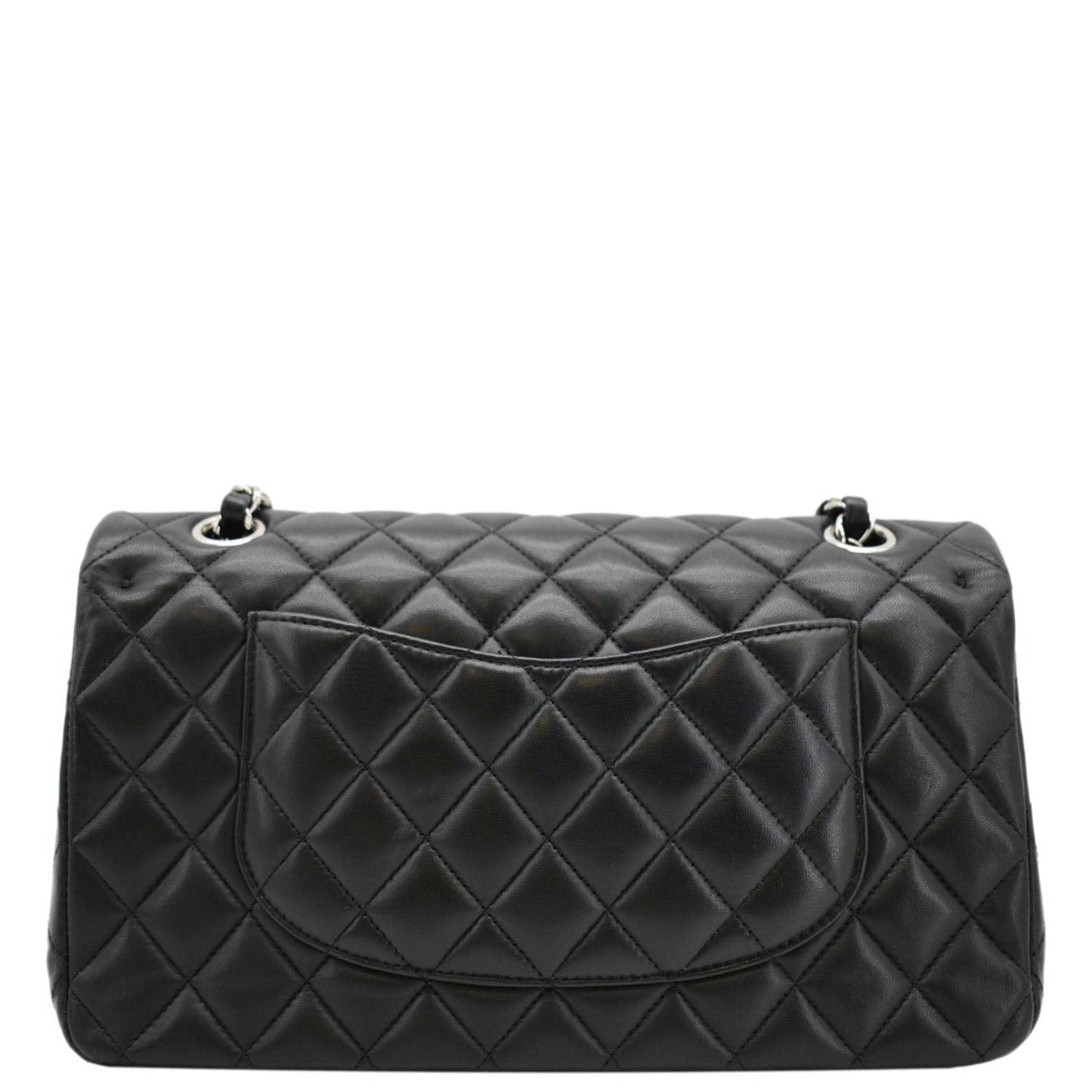 Chanel Classic Double Flap Quilted Leather Lambskin Black Travel Bag