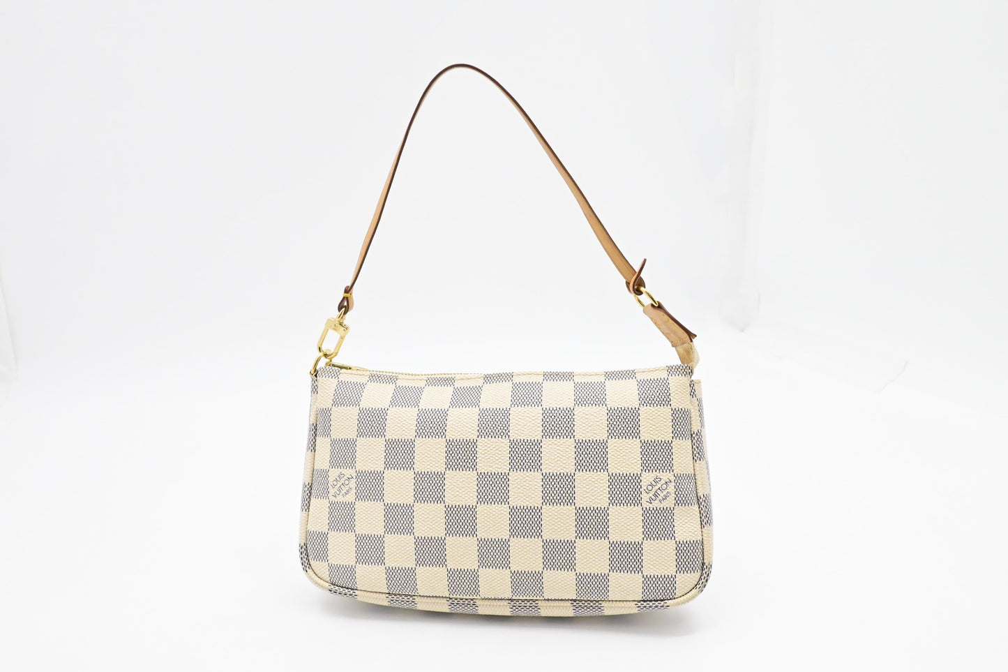 Louis Vuitton Pochette Accessoires Azur Damier Canvas Clutch Bag