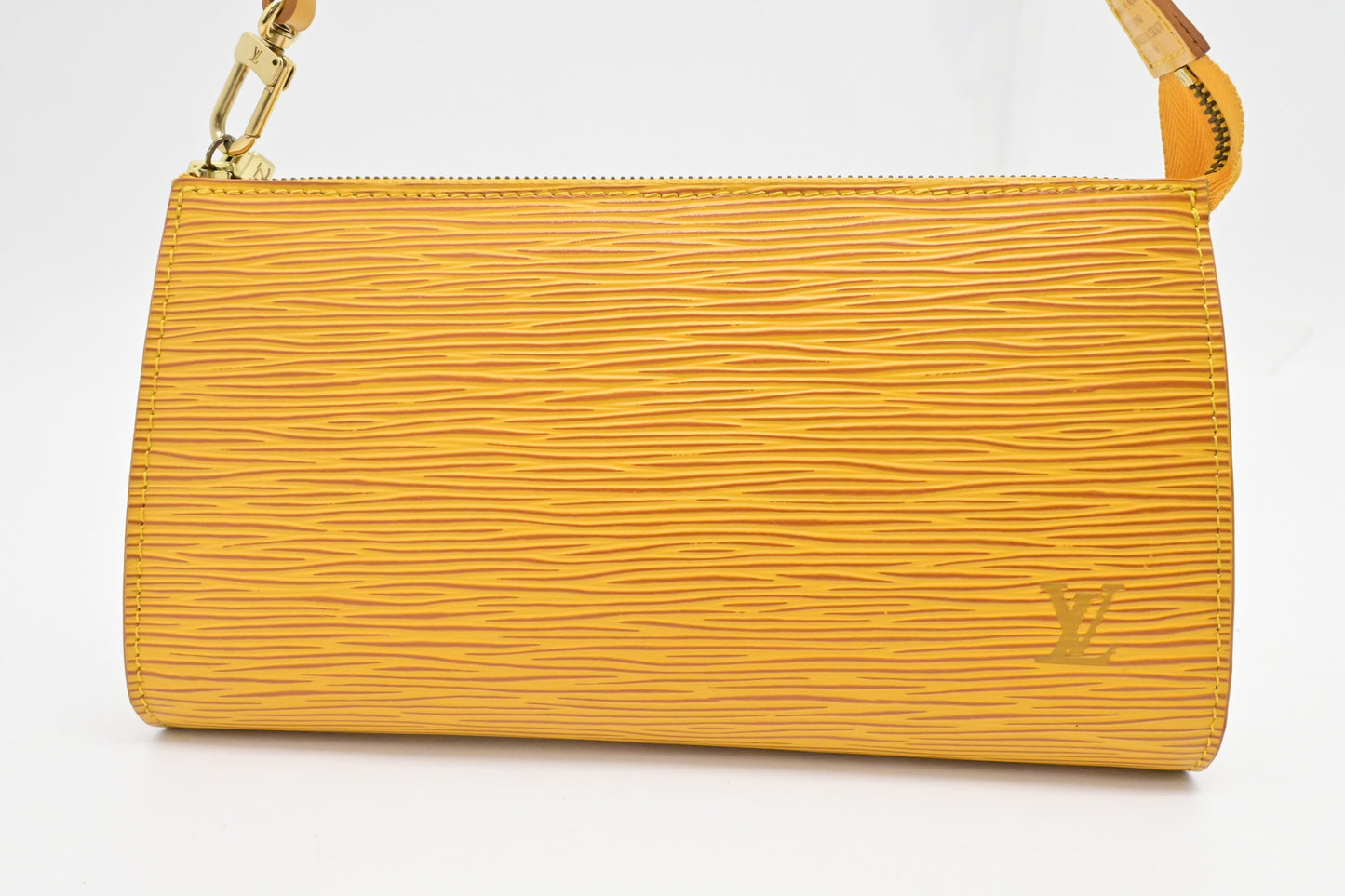Louis Vuitton Pochette Accessoire Epi Leather Yellow Clutch Bag