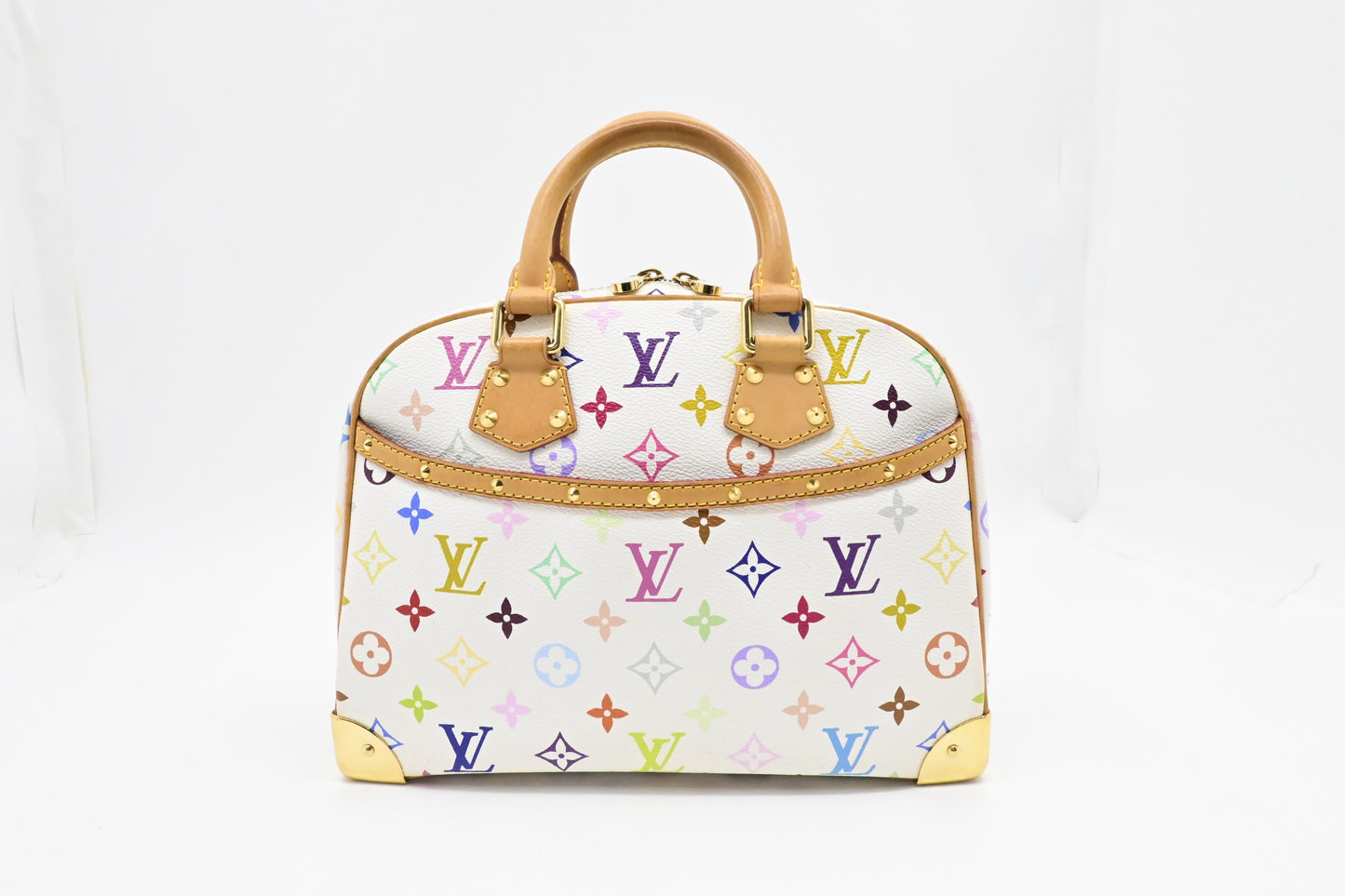 Louis Vuitton Trouville Multicolor White Canvas Handbag