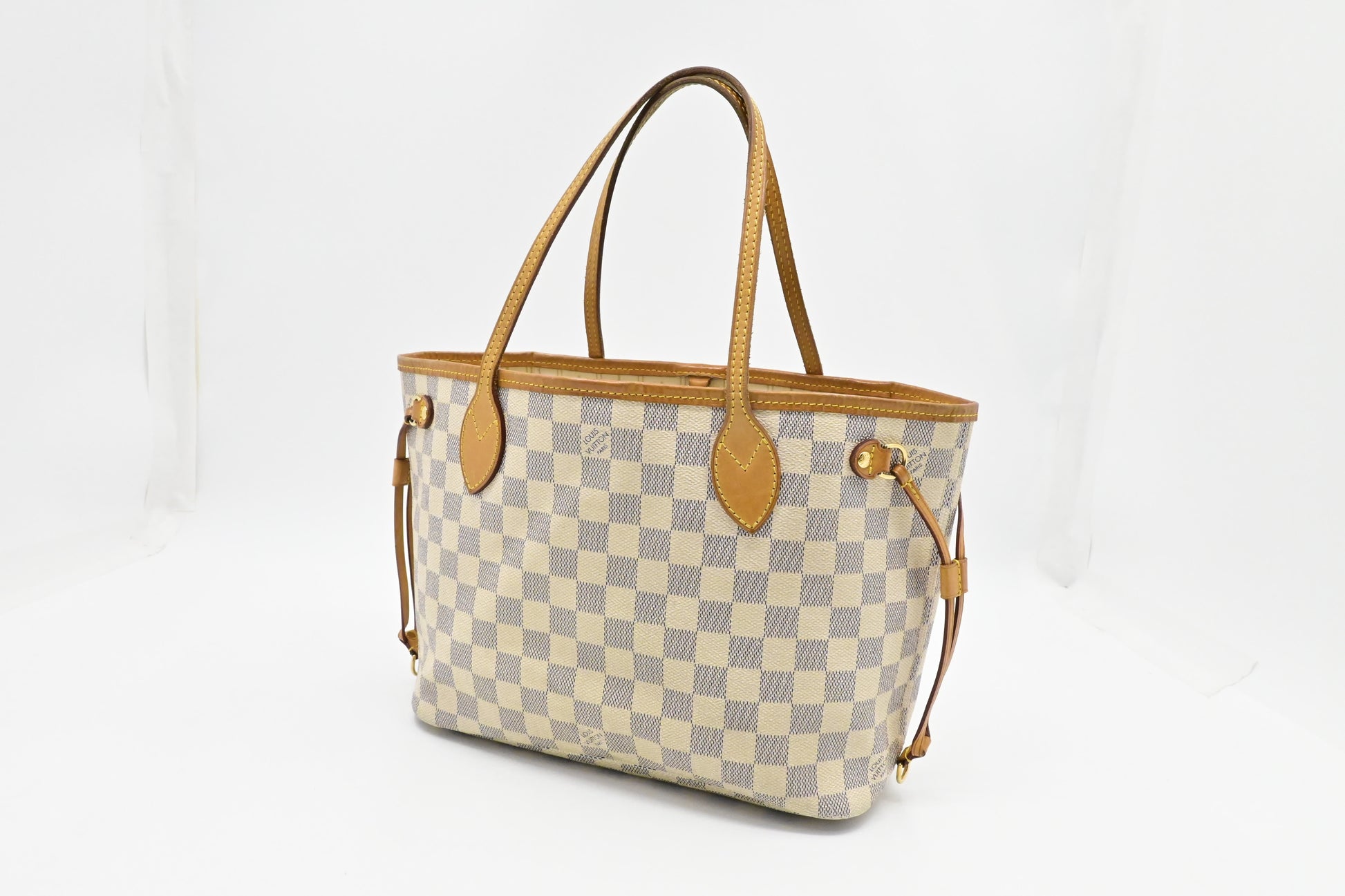Louis Vuitton Neverfull PM Azur Damier Canvas Tote Bag Canvas 3