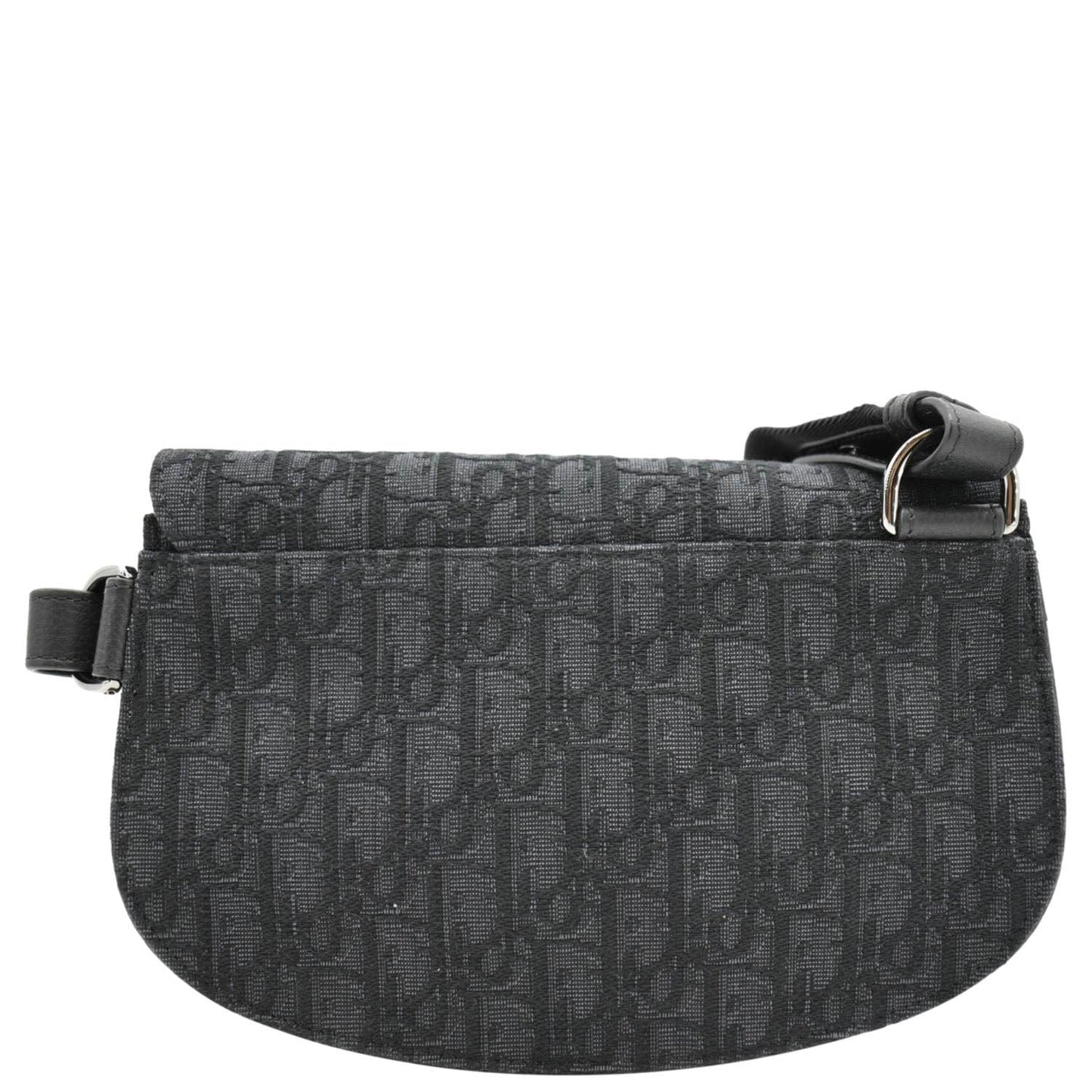 Dior Saddle Oblique Jacquard Crossbody Bag Black