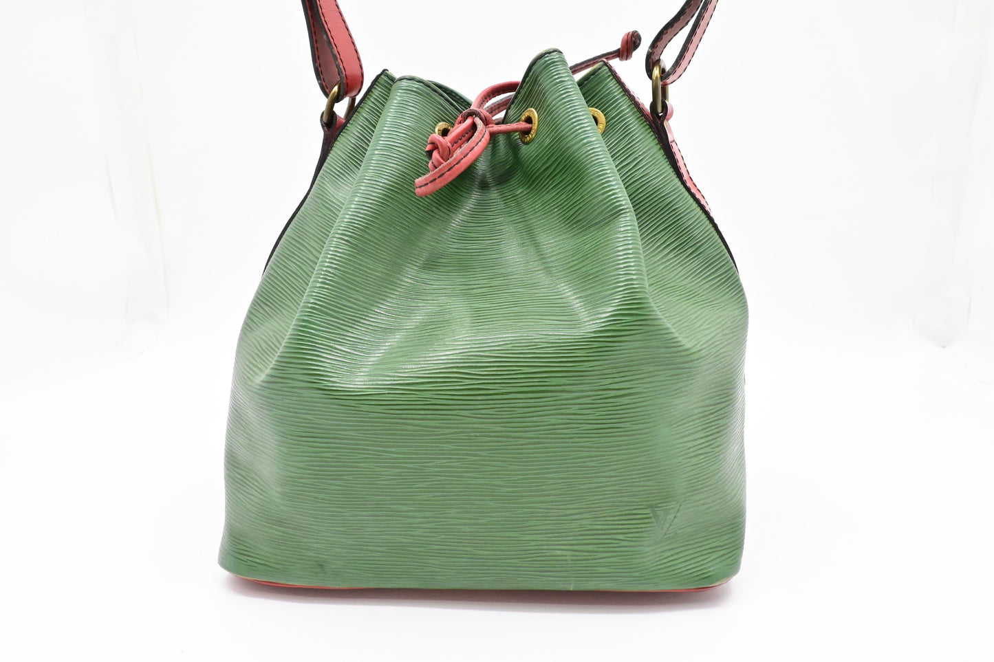 Louis Vuitton Petit Noe & Epi Leather Green Red Handbag