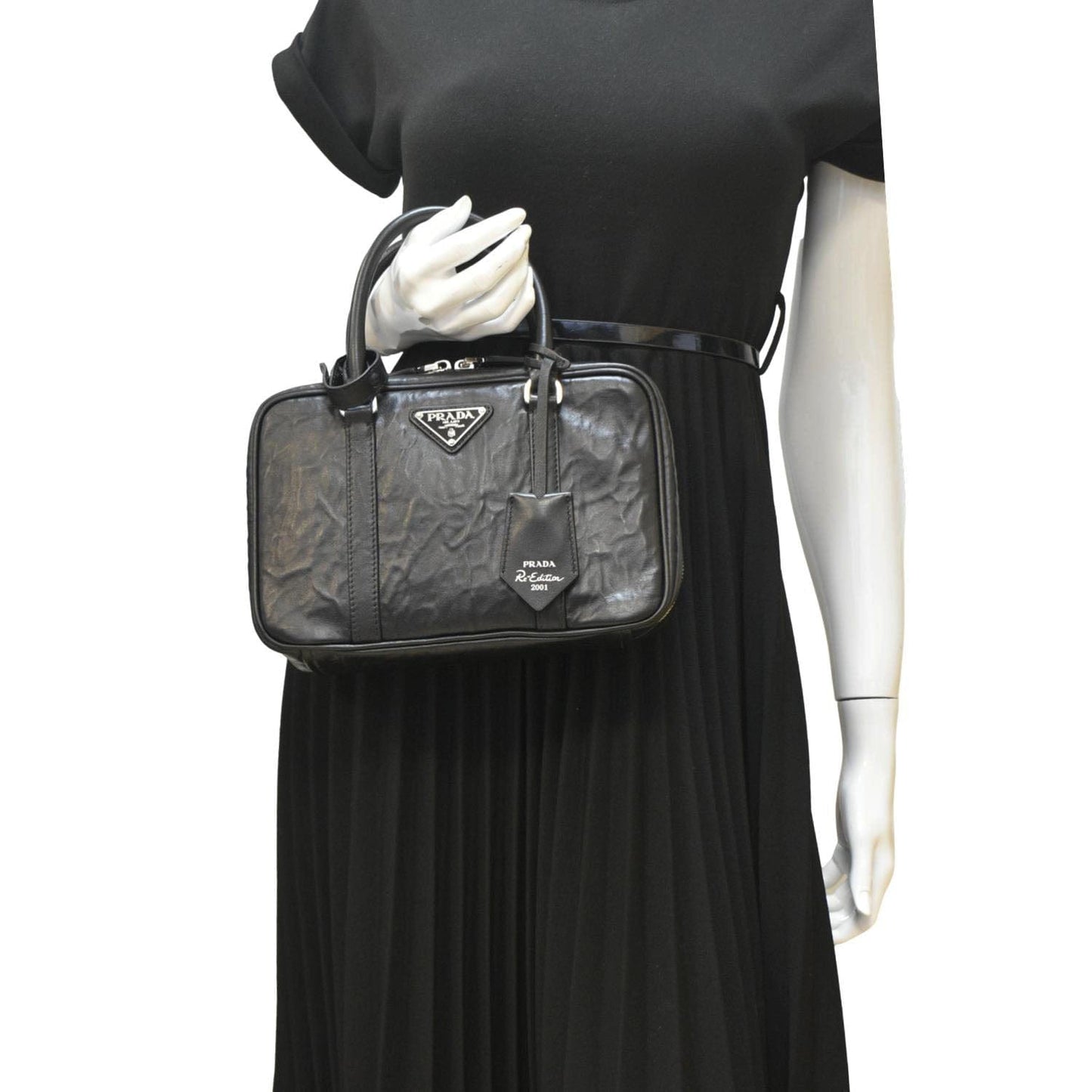 Re Edition Antique Nappa Shoulder Bag Leather Black