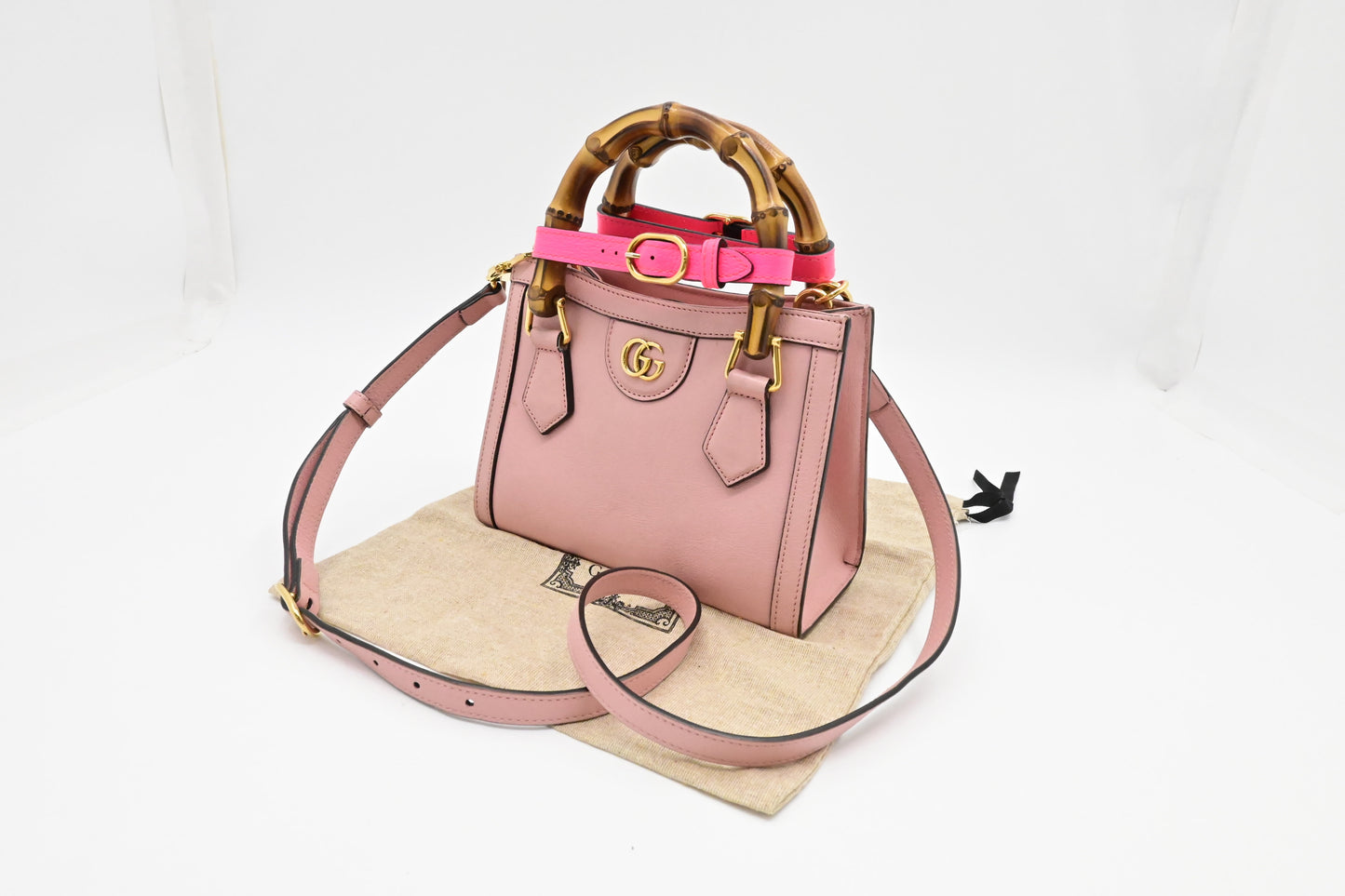 Gucci Diana Leather Pink Mini Tote Bag