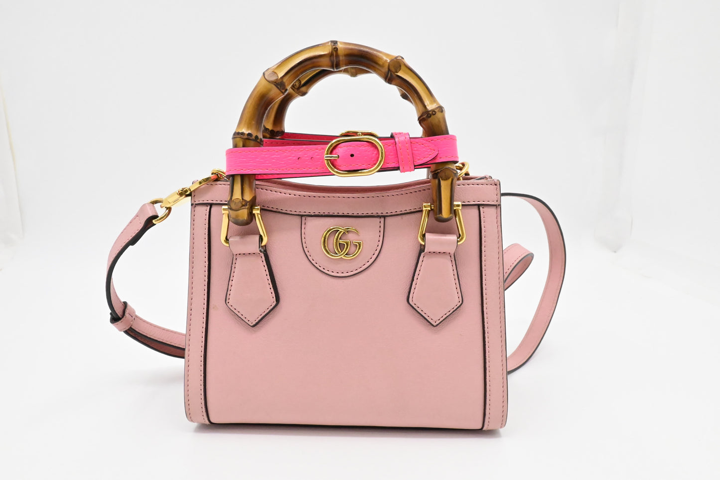 Gucci Diana Leather Pink Mini Tote Bag