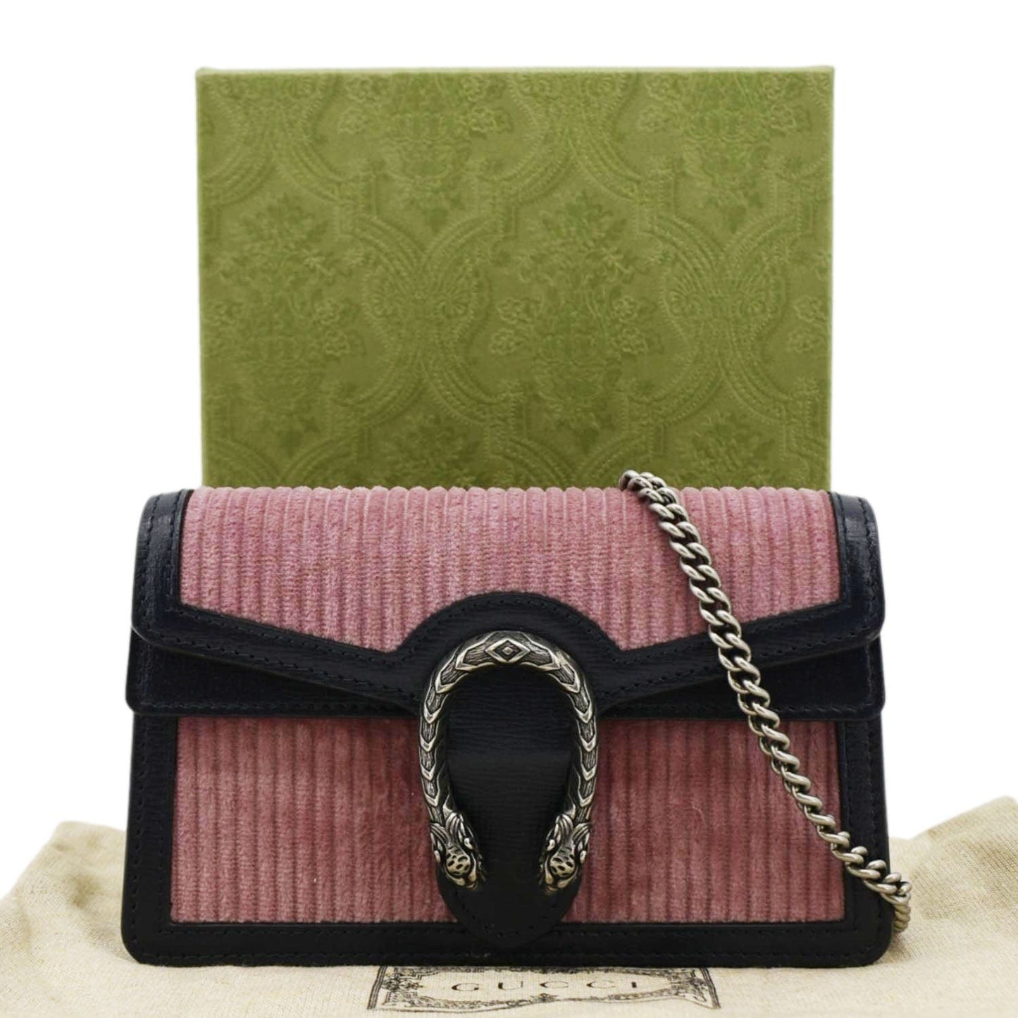 Gucci Dionysus Corduroy Crossbody Bag Pink Mini