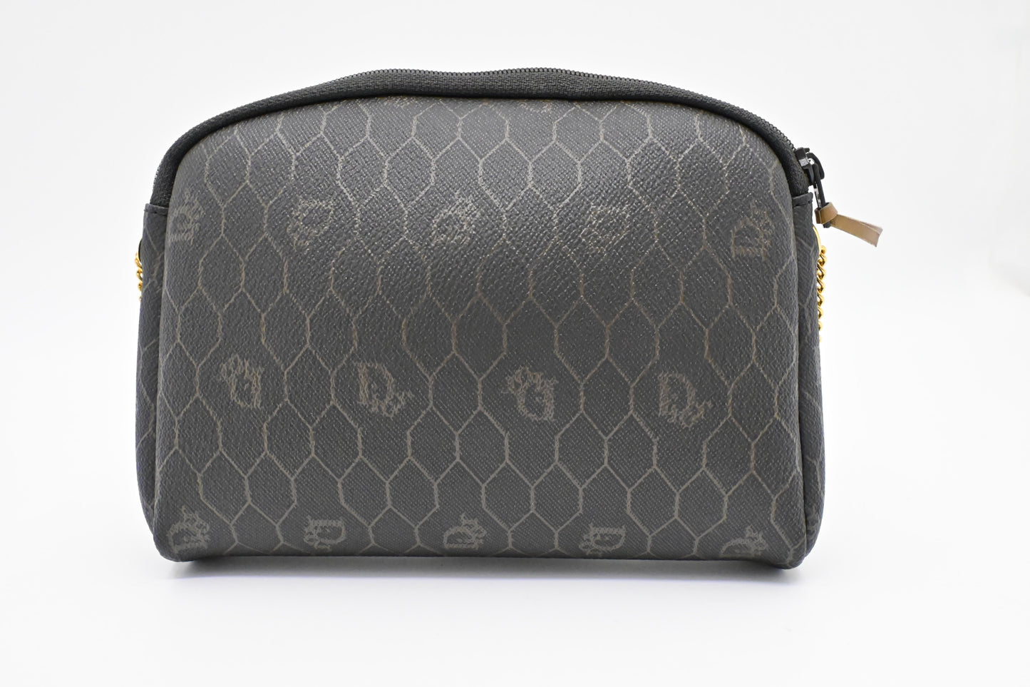 Dior Crossbody Bag In Honeycomb Coated Canvas Black