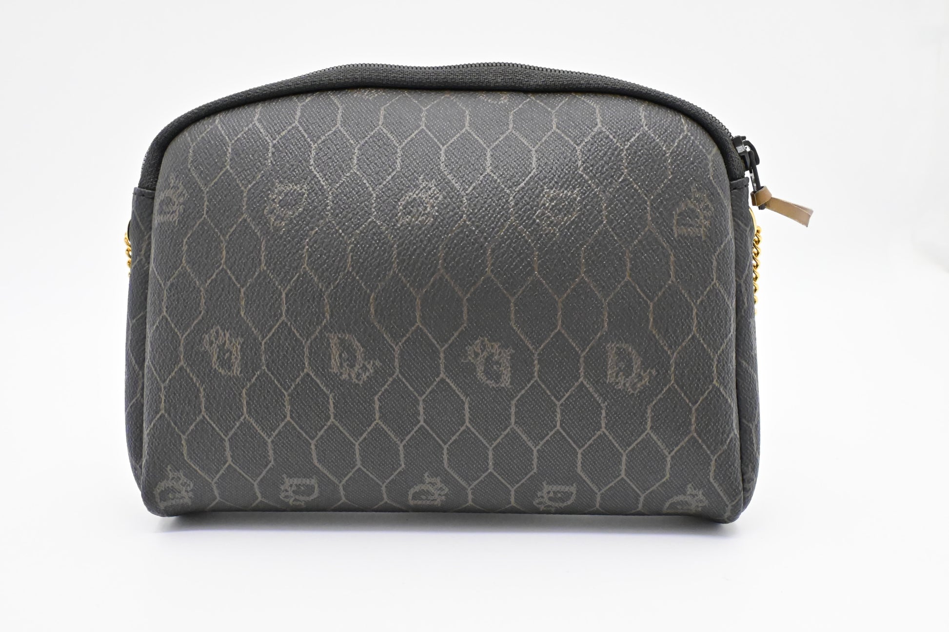 Dior Crossbody Bag In Honeycomb Coated Canvas Black