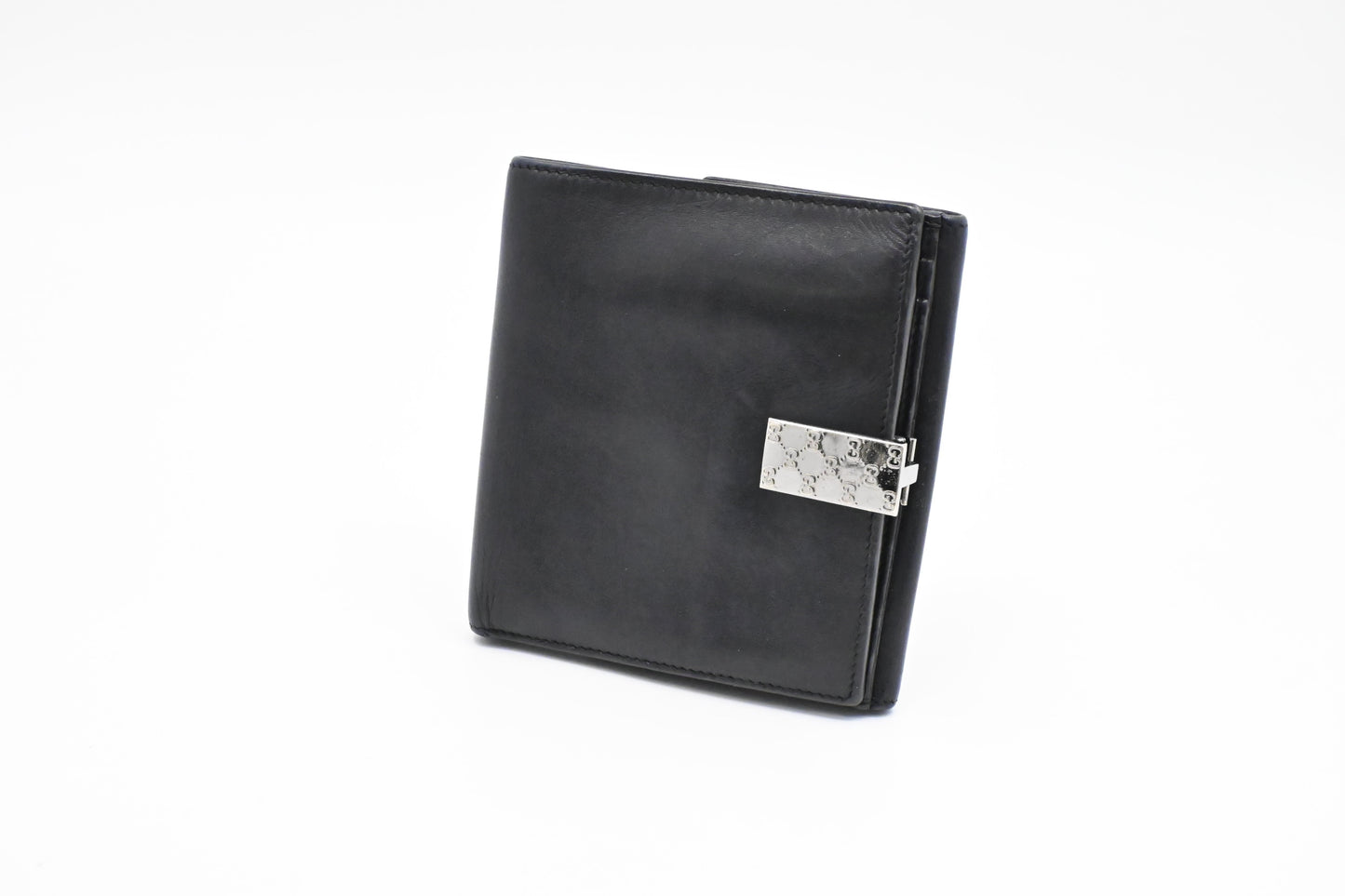 Gucci Bifold Leather Black Wallet Case