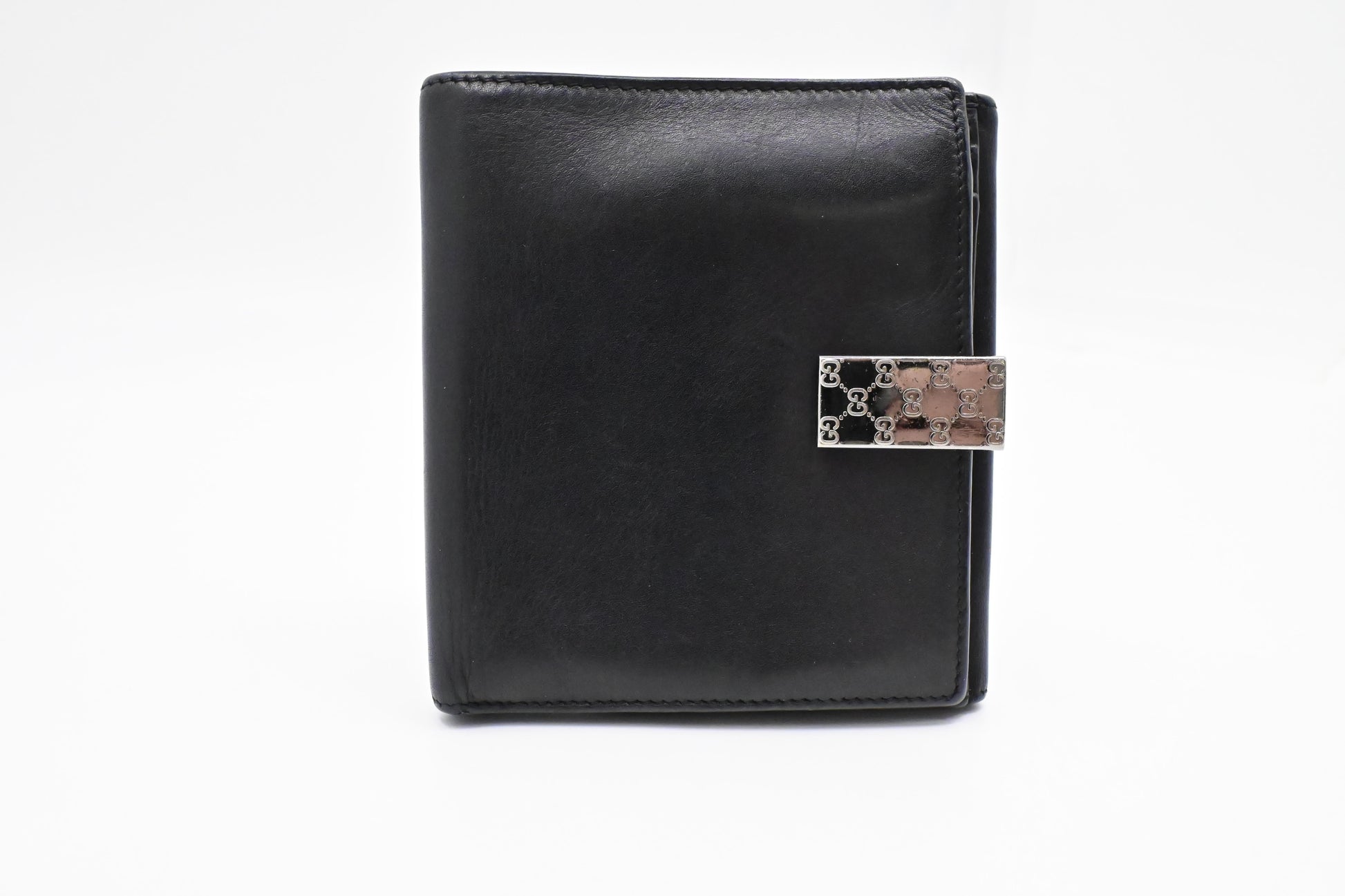 Gucci Bifold Leather Black Wallet Case