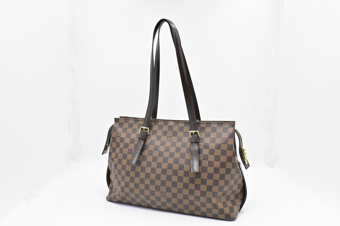 Louis Vuitton Chelsea Ebene Damier Canvas Handbag Canvas 2
