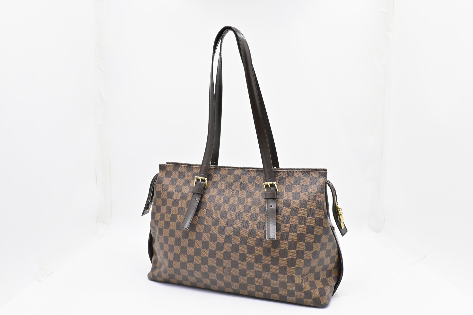 Louis Vuitton Chelsea Ebene Damier Canvas Handbag Canvas 2
