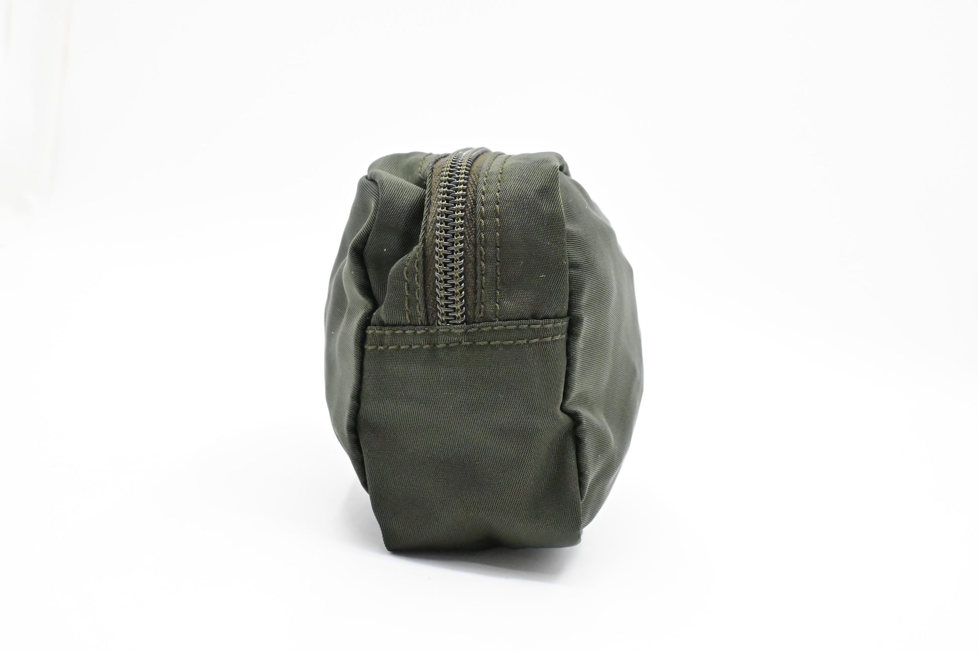 Prada Mini Pouch In Dark Handbag Canvas Nylon Travel Bag