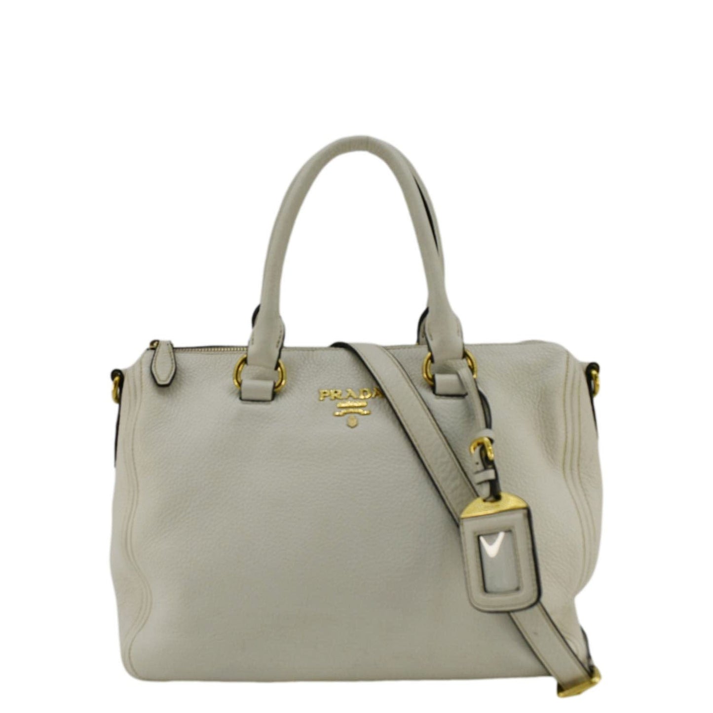 Prada Phenix Shoulder Bag Leather Vitello White
