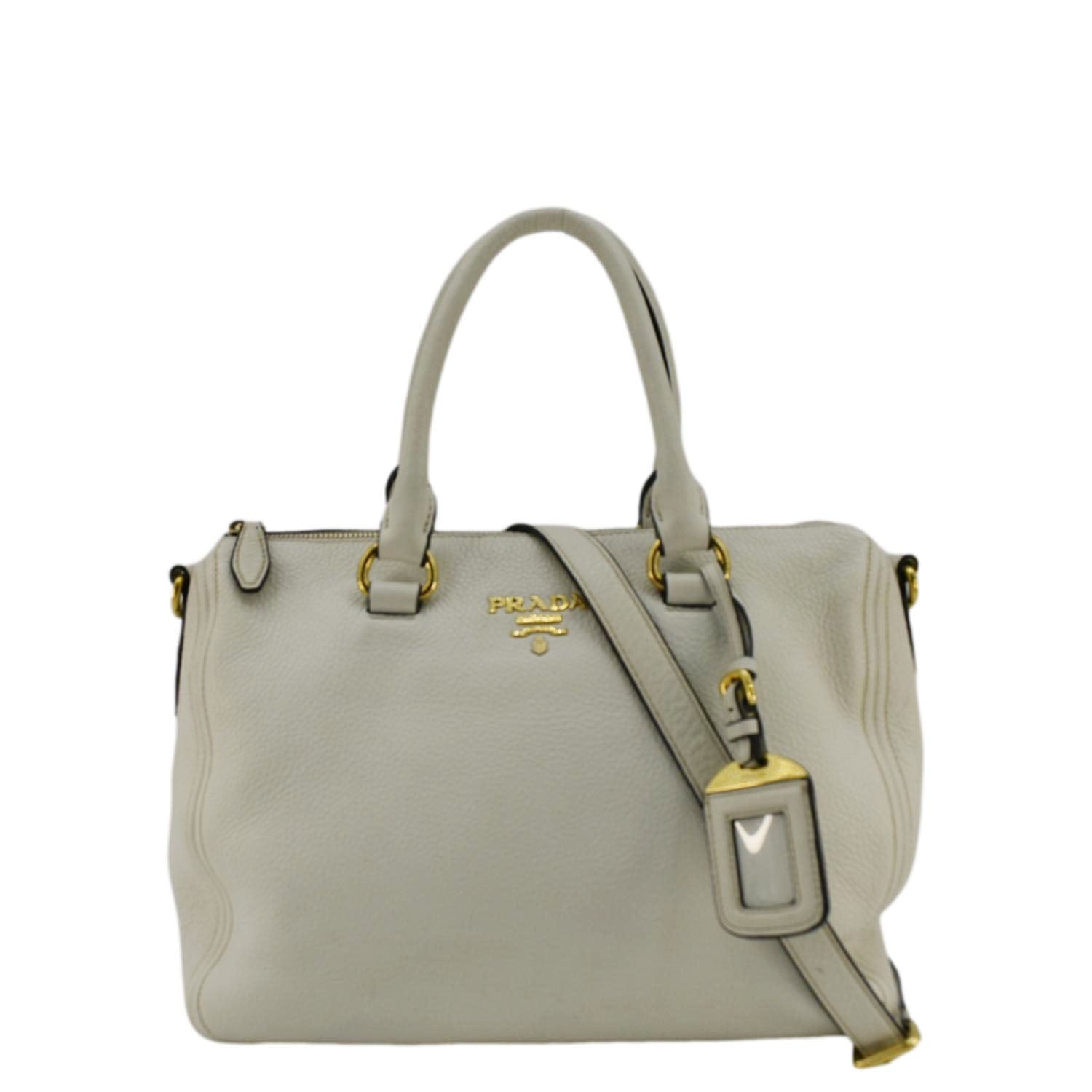 Prada Phenix Shoulder Bag Leather Vitello White
