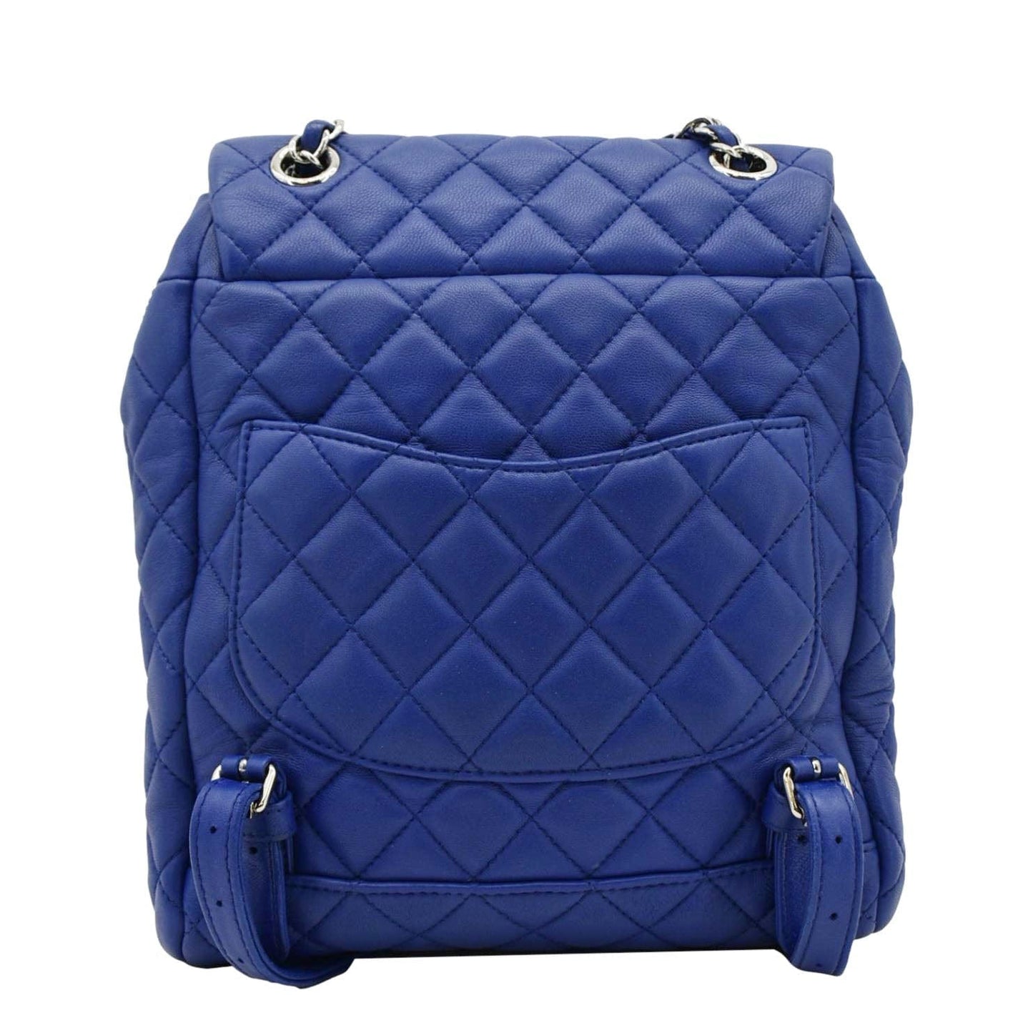 Chanel Urban Spirit Quilted Backpack Leather Blue Travel Bag