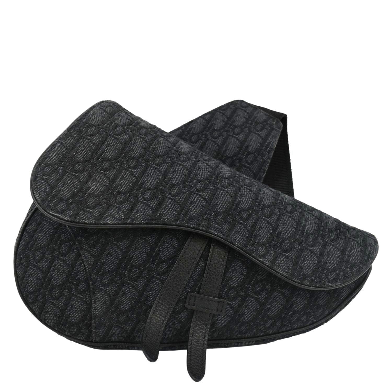 Dior Saddle Oblique Jacquard Crossbody Bag Black Saddle Bag 14