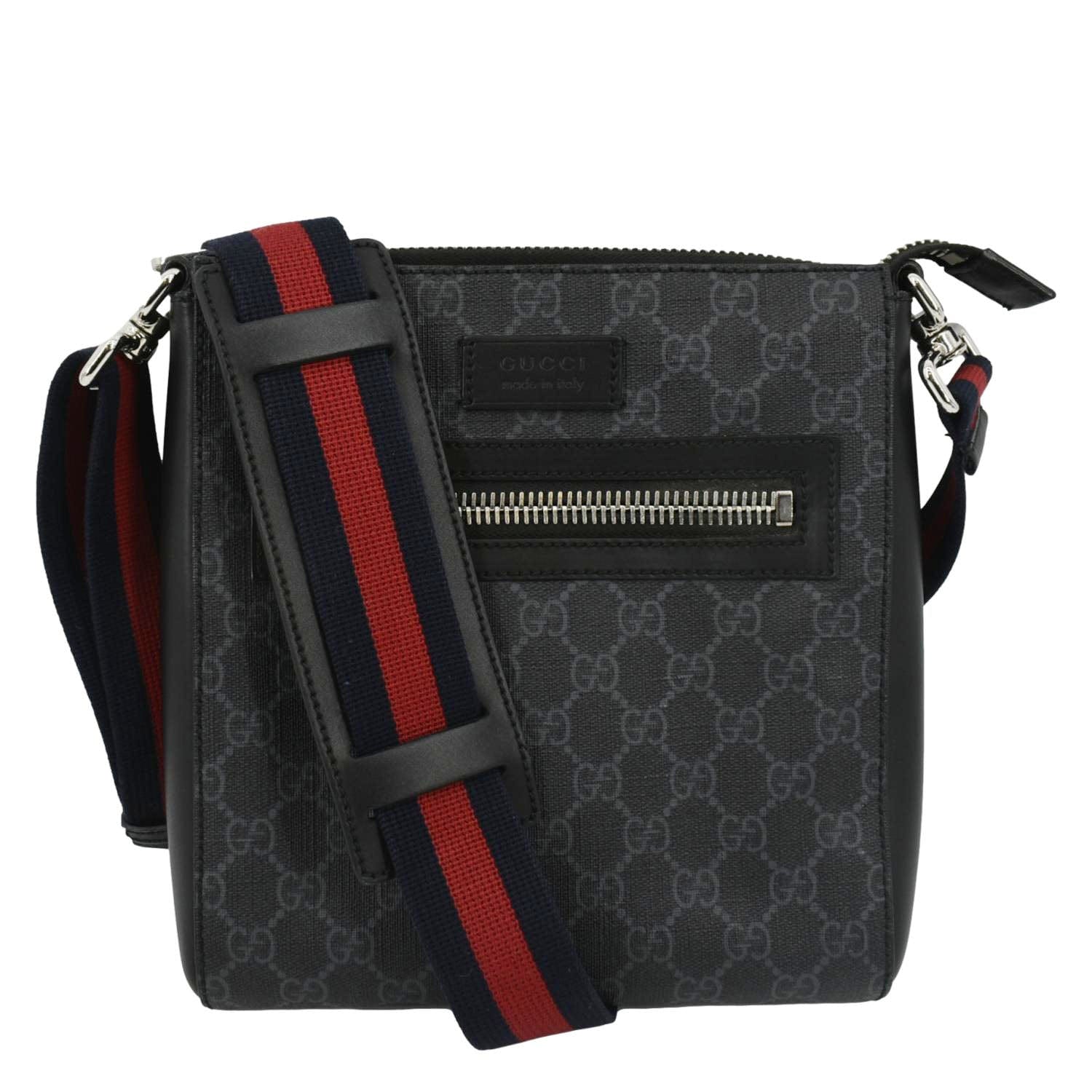 Gucci Supreme Messenger Bag Canvas Black Crossbody Bag