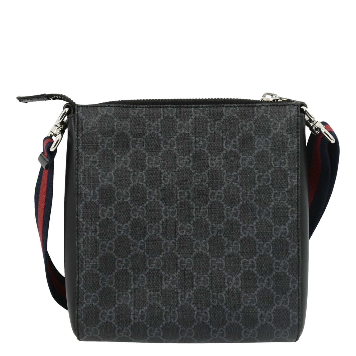 Gucci Supreme Messenger Bag Canvas Black Crossbody Bag