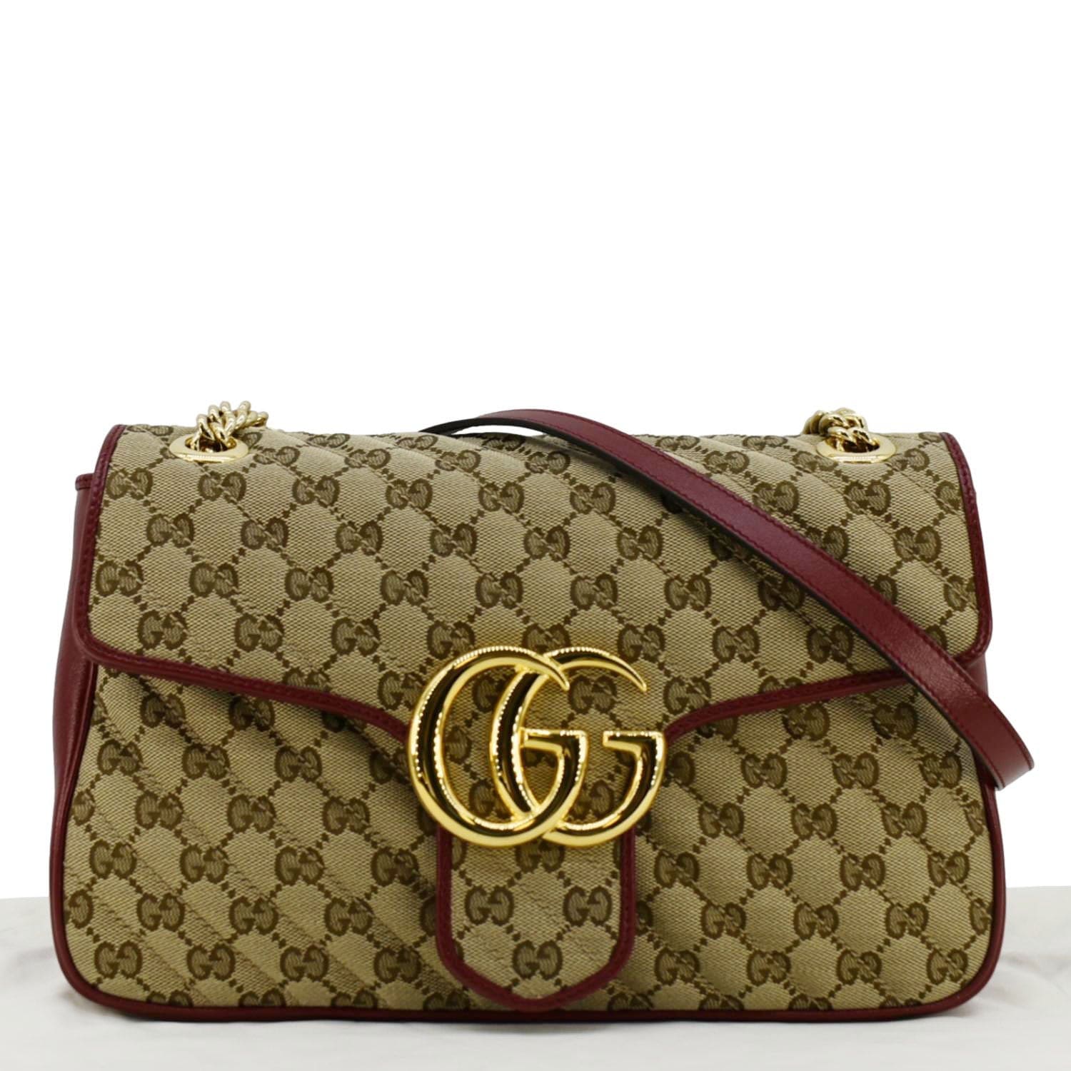 Gucci Marmont Crossbody Bag Canvas Beige
