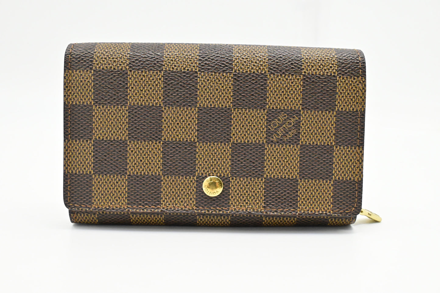 Louis Vuitton Trésor Ebene Canvas Damier Wallet Case