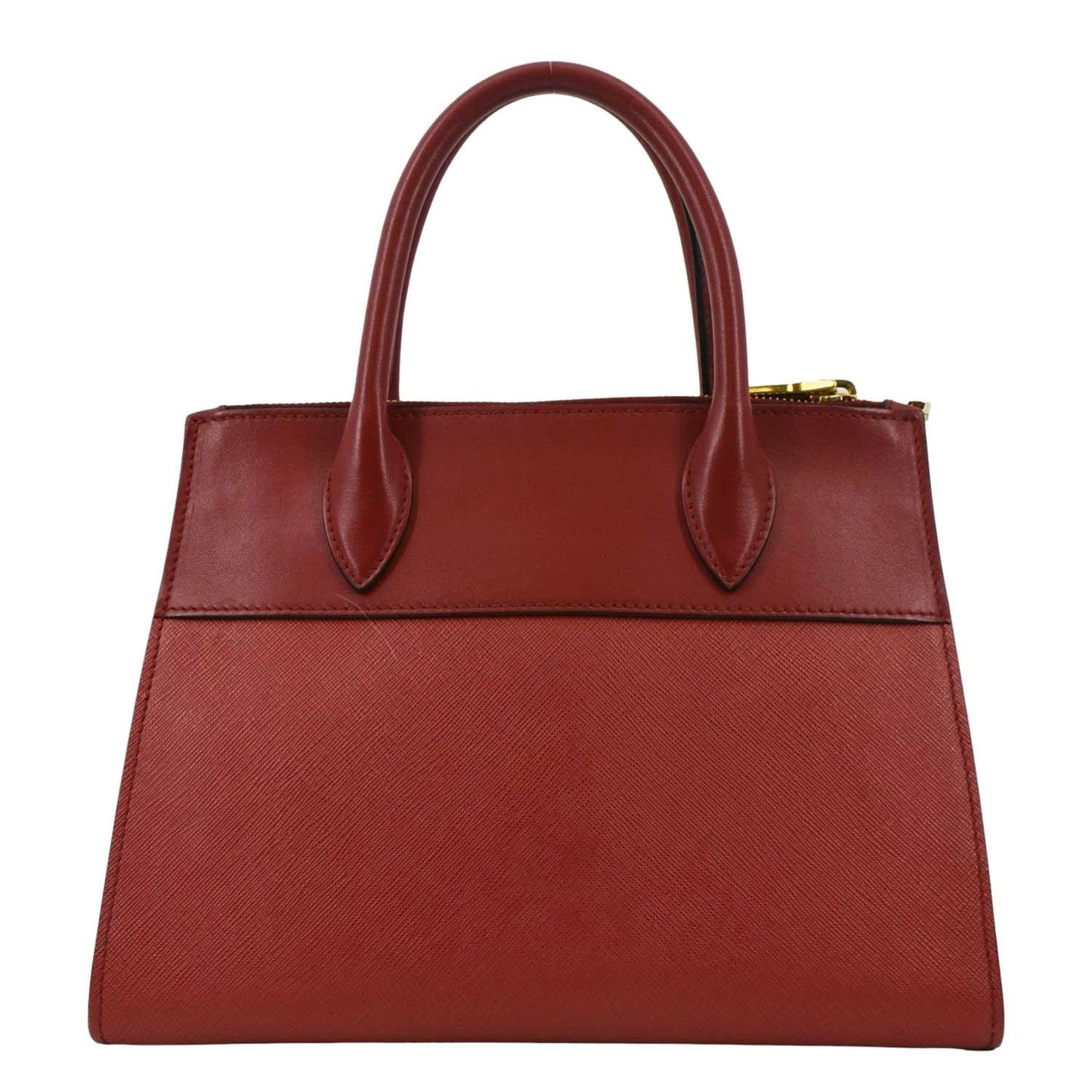 Prada Paradigme Tote Shoulder Bag Leather Saffiano Red