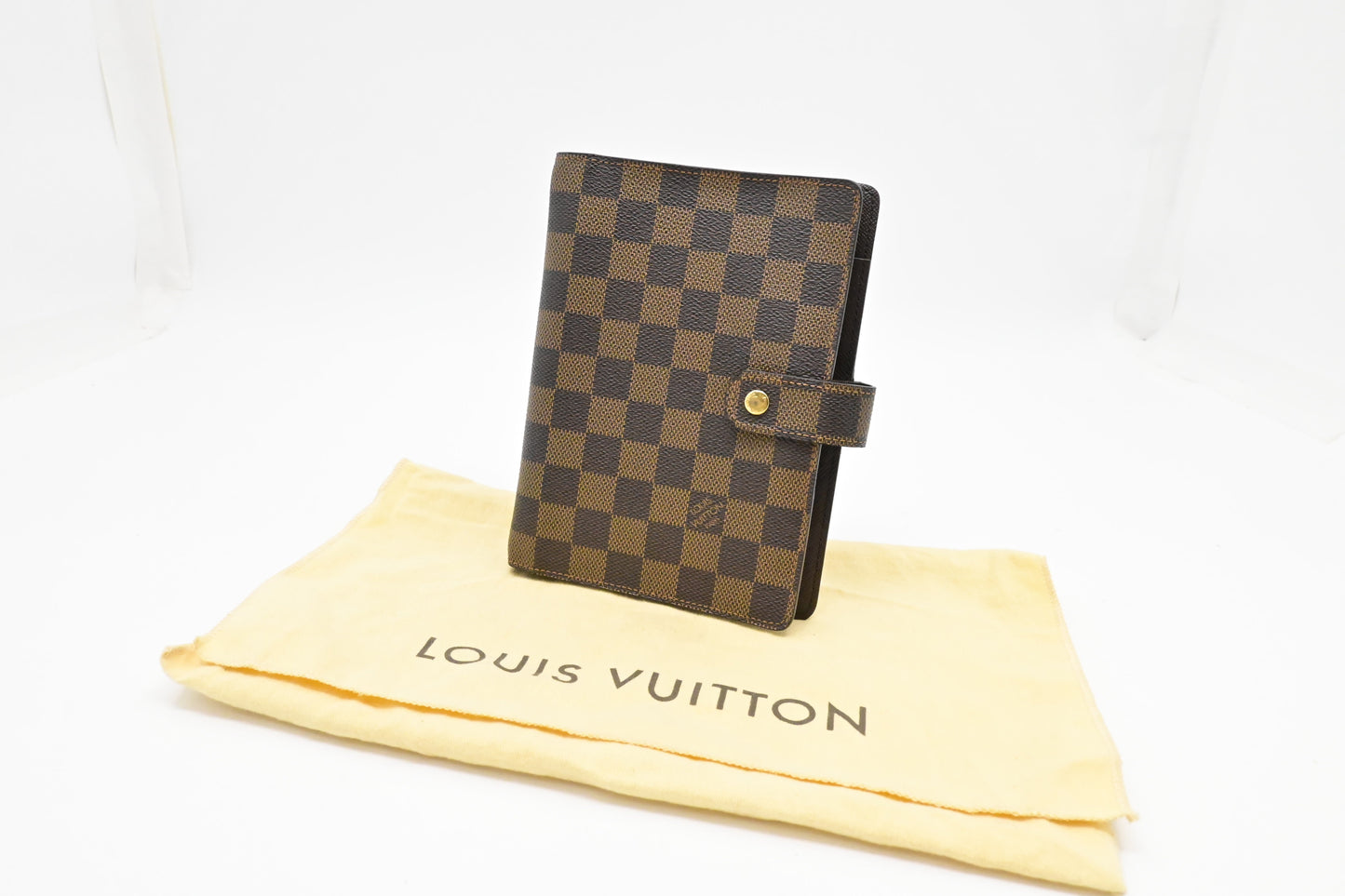 Louis Vuitton Agenda MM Ebene Damier Canvas Handbag