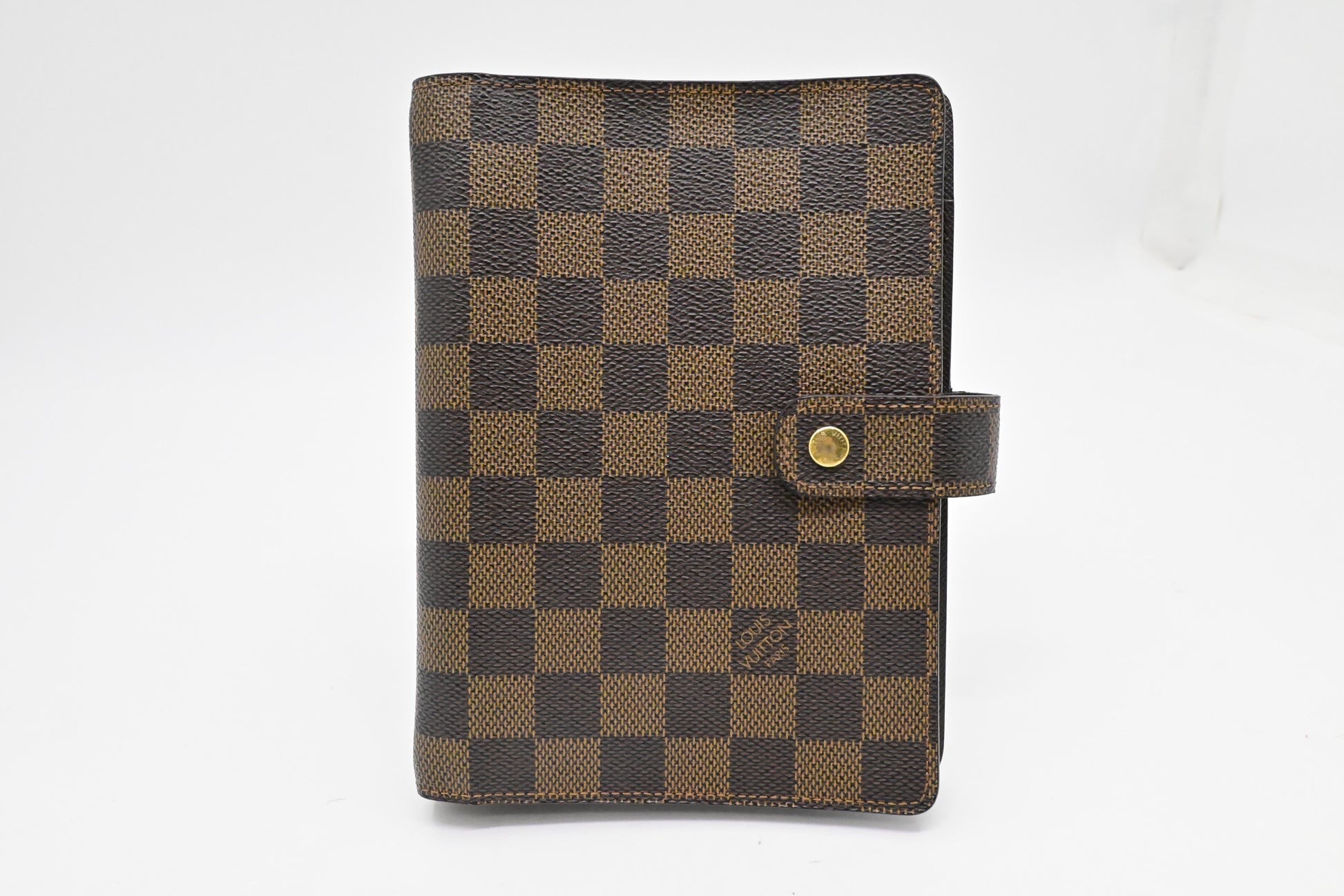 Louis Vuitton Agenda MM Ebene Damier Canvas Handbag