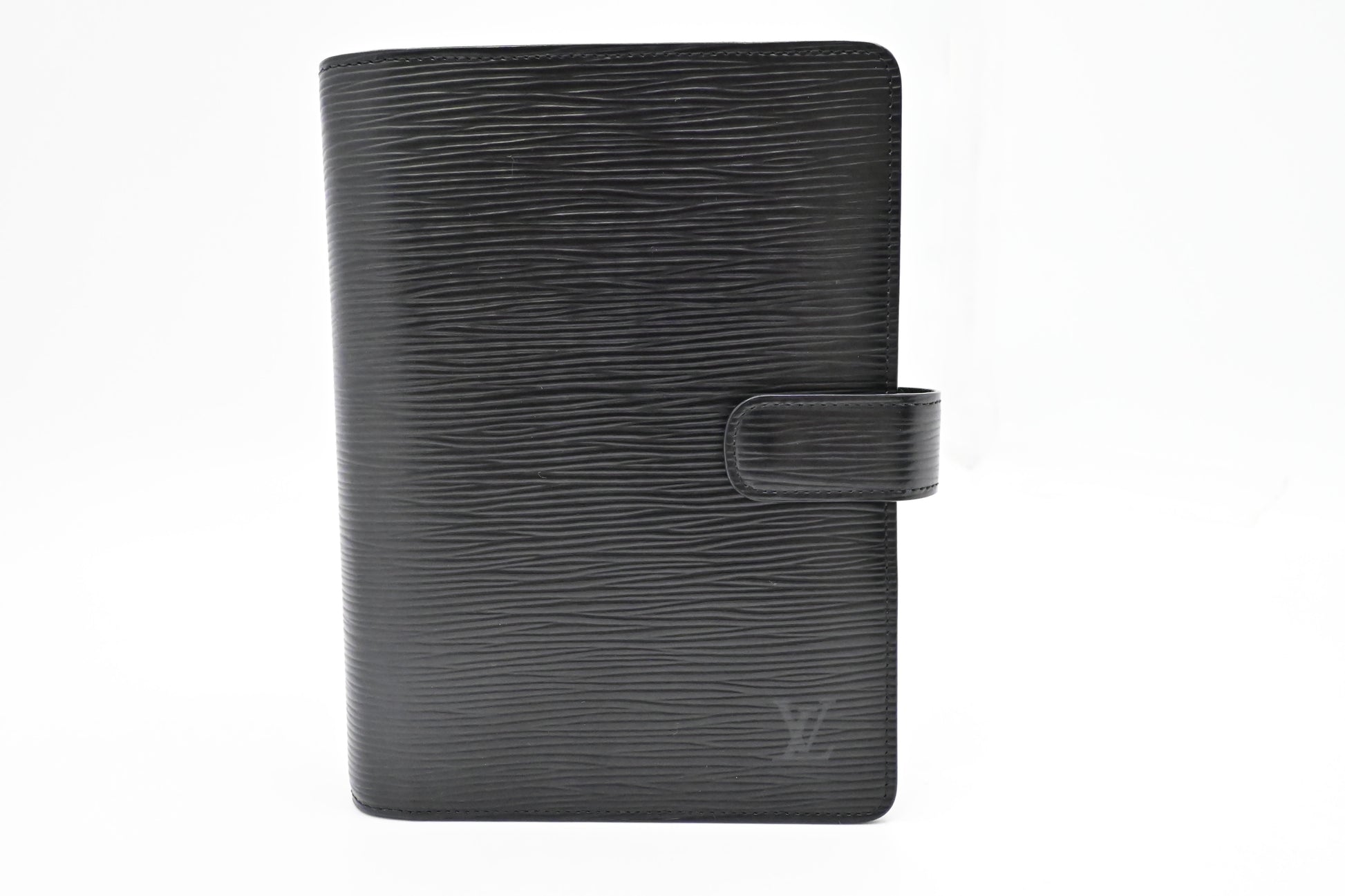 Louis Vuitton Agenda MM Epi Leather Black Handbag Leather 1