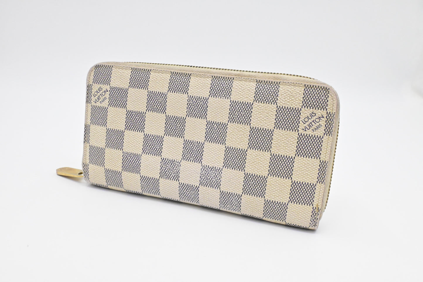 Louis Vuitton Long Zippy Damier Azur Canvas Wallet Case Canvas 2